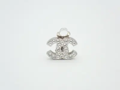 07V SV Coco Mark Rhinestone Earring (Single Earring)