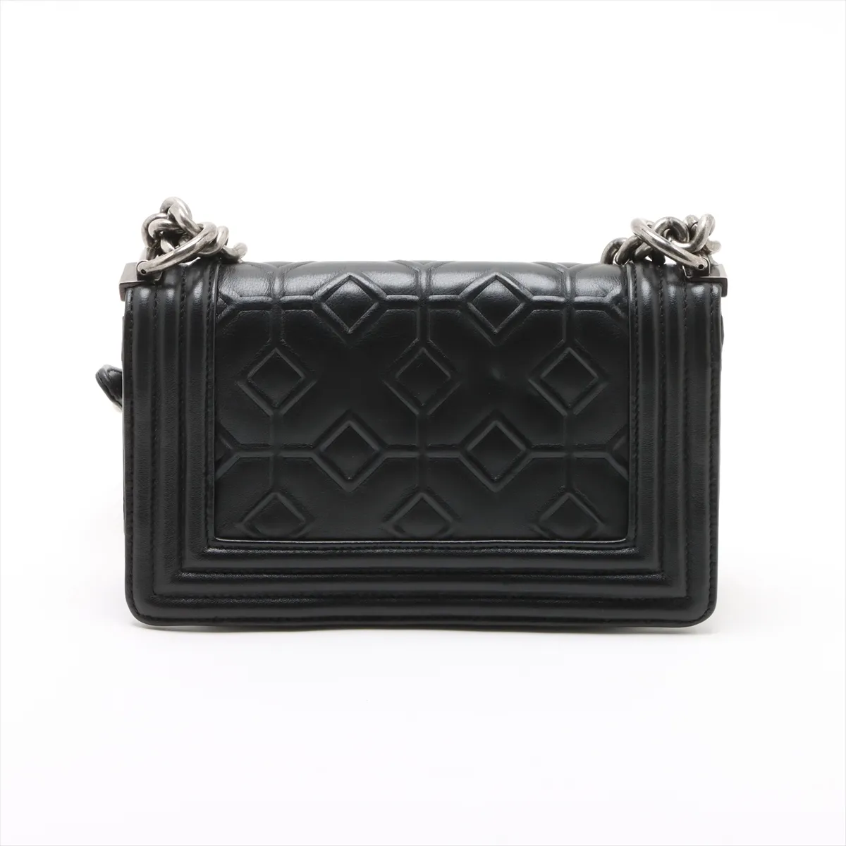 Boy Chanel 20 Small Lambskin Chain Shoulder Bag Black Gunmetal Hardware 17095426 17th Series A67085 — view 2