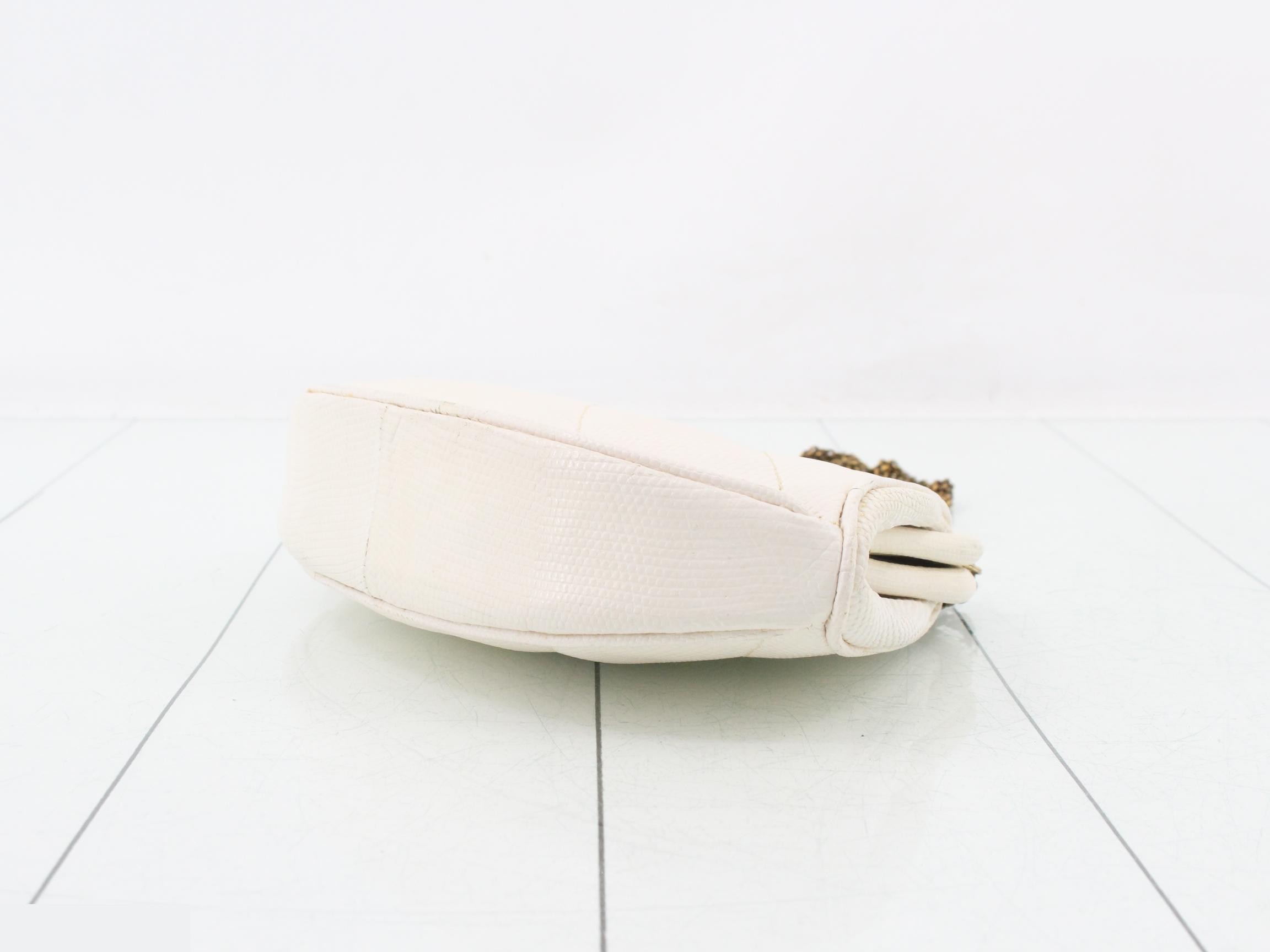 Lizard leather coin purse with Coco Mark and chain — view 6