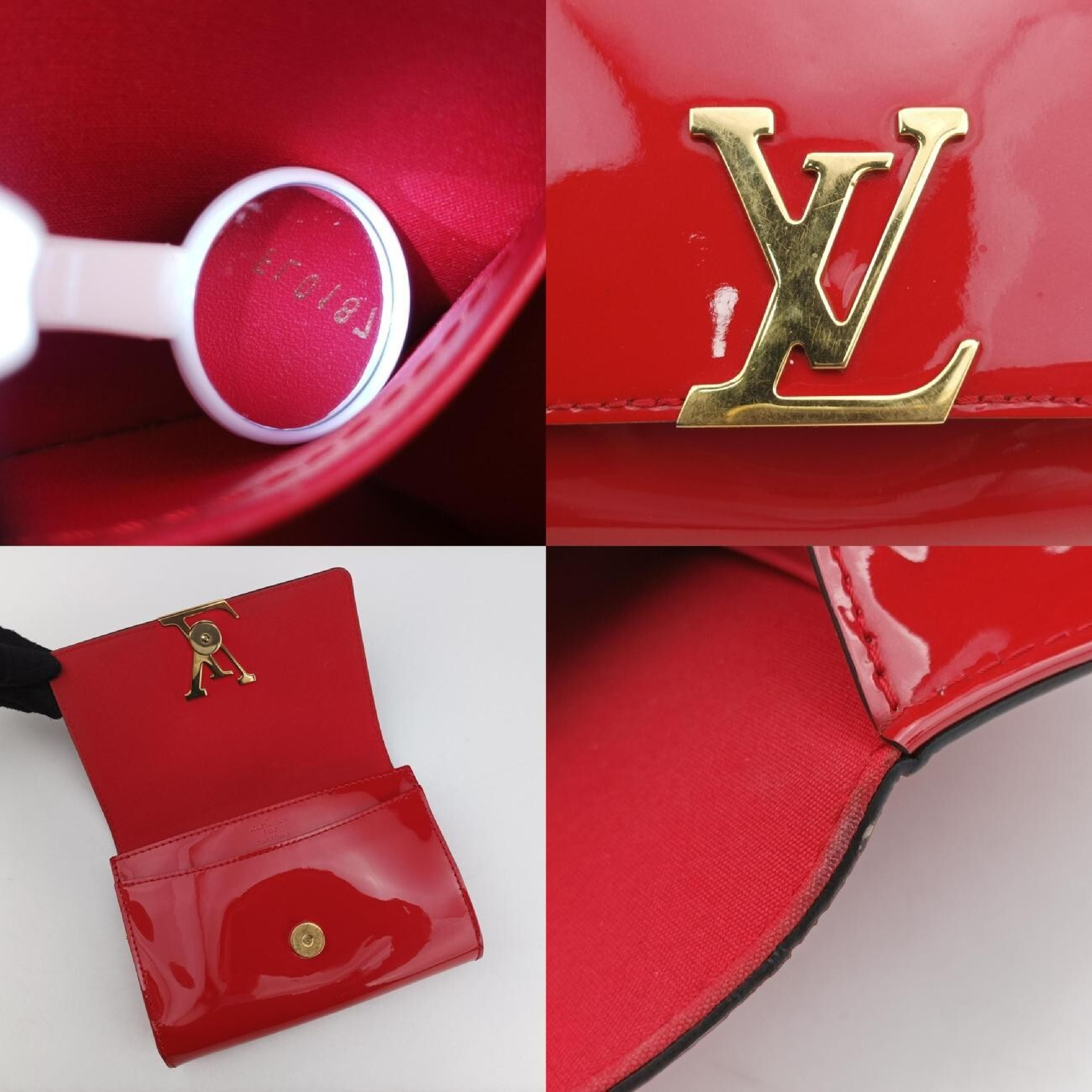 Louise PM Cerise Vernis M64550 IC Chip Shoulder Bag — view 8