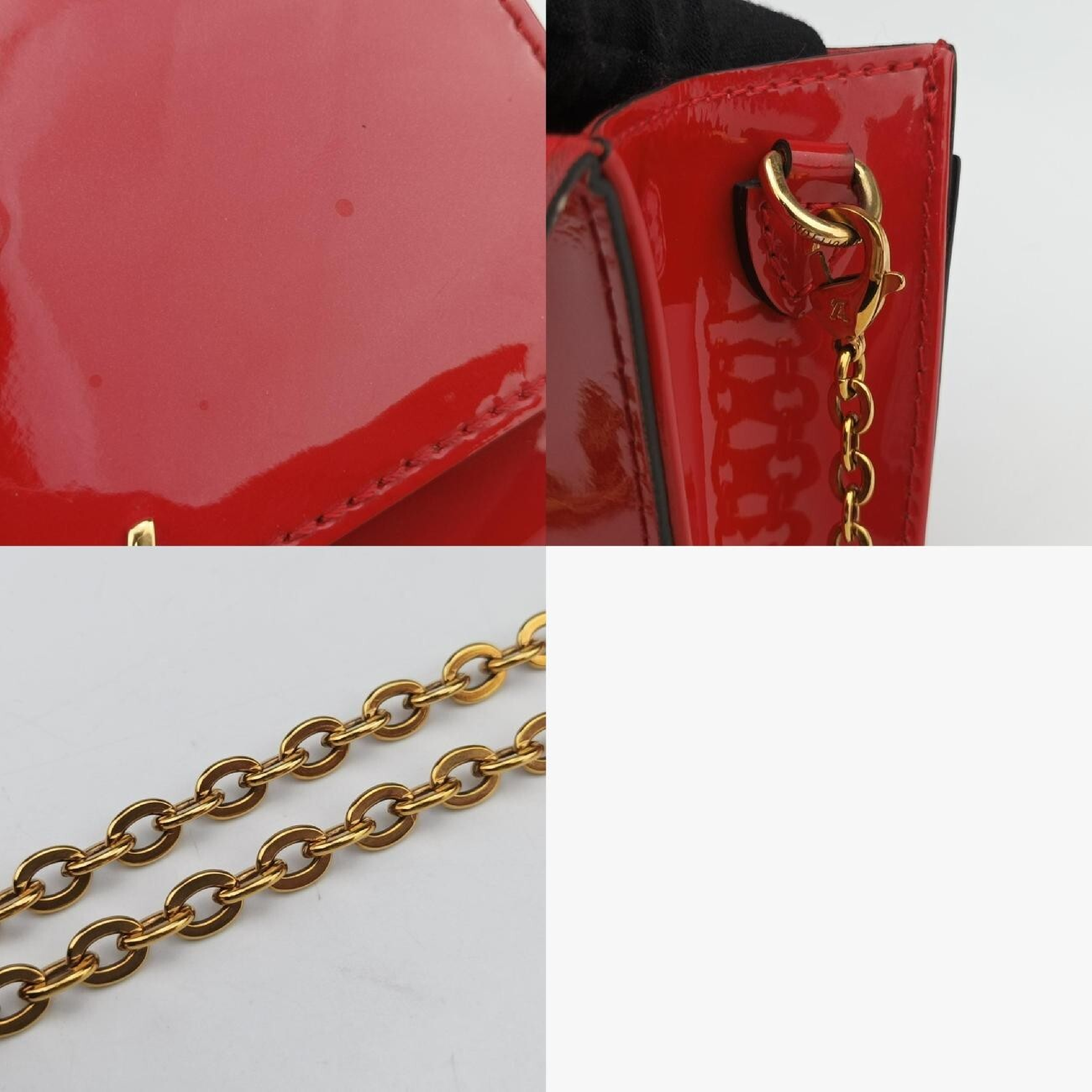 Louise PM Cerise Vernis M64550 IC Chip Shoulder Bag — view 10
