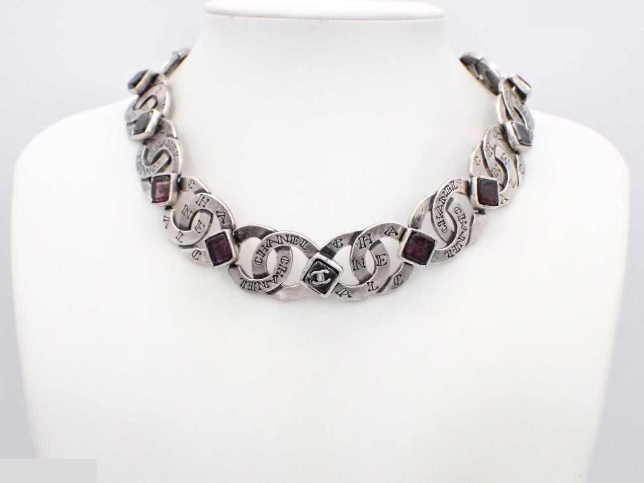 Coco Mark Color Stone Necklace 99A — view 3