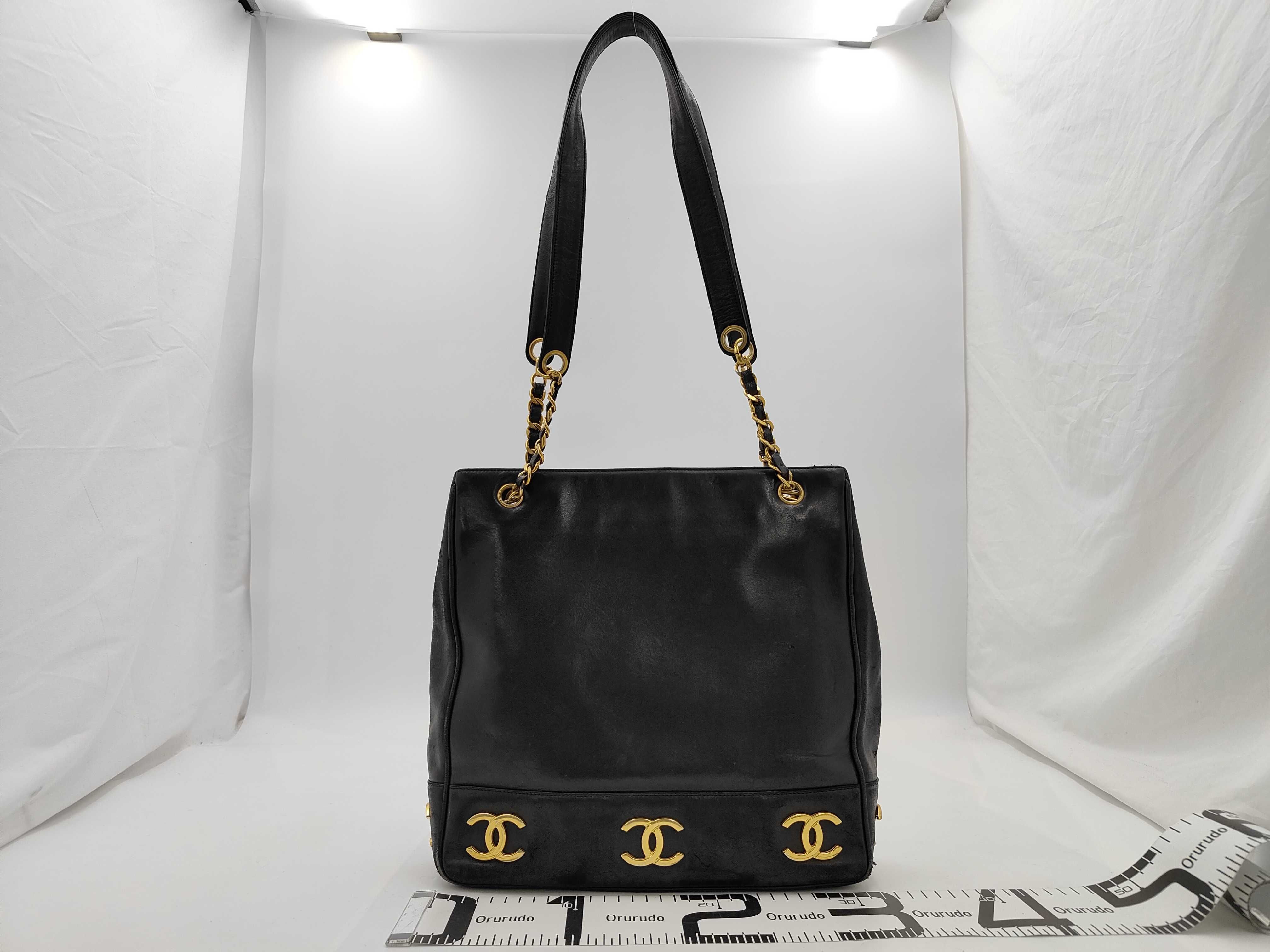 Triple Coco Chain Tote Bag, Lambskin Shoulder Bag — view 2