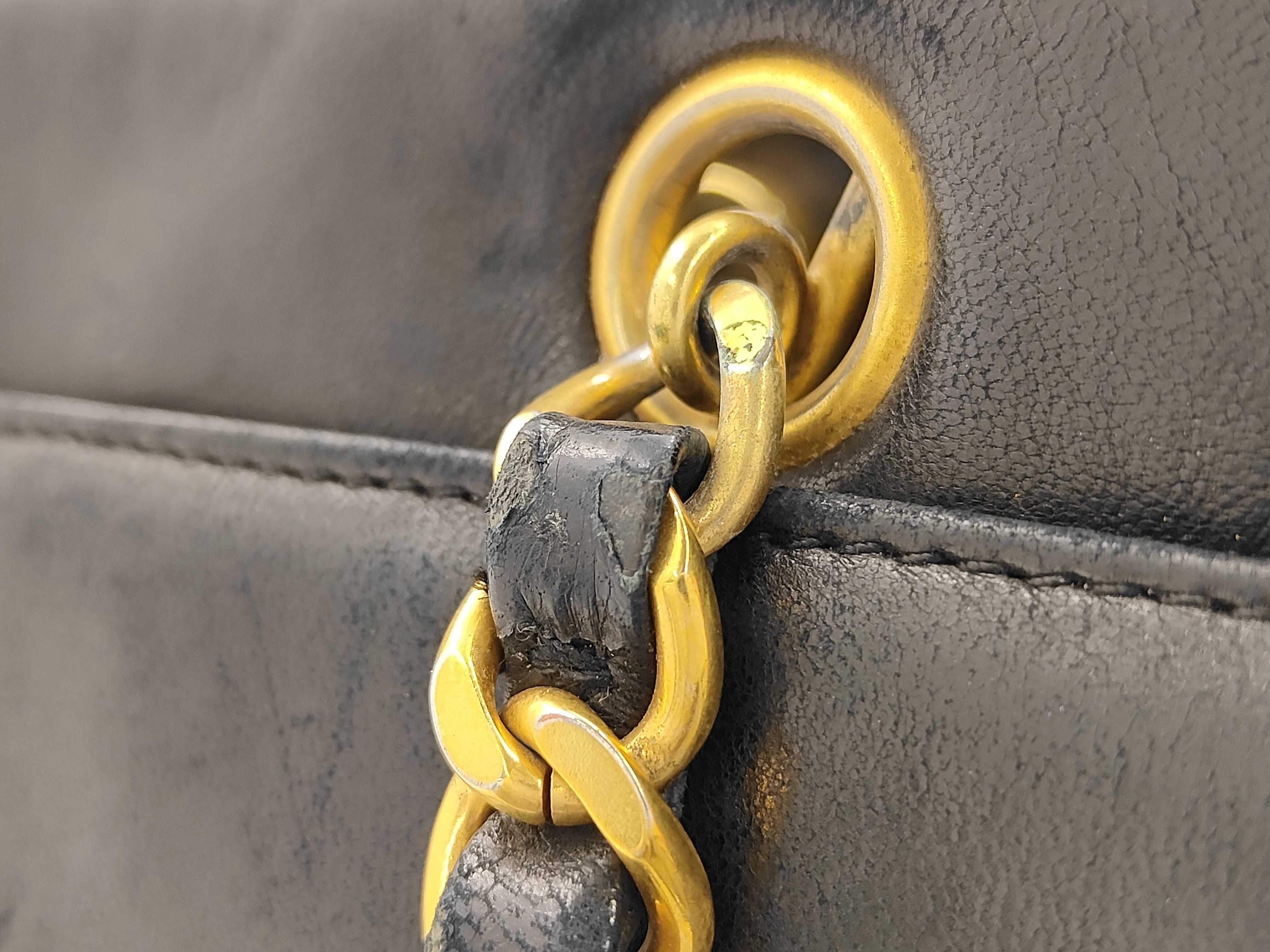 Triple Coco Chain Tote Bag, Lambskin Shoulder Bag — view 9