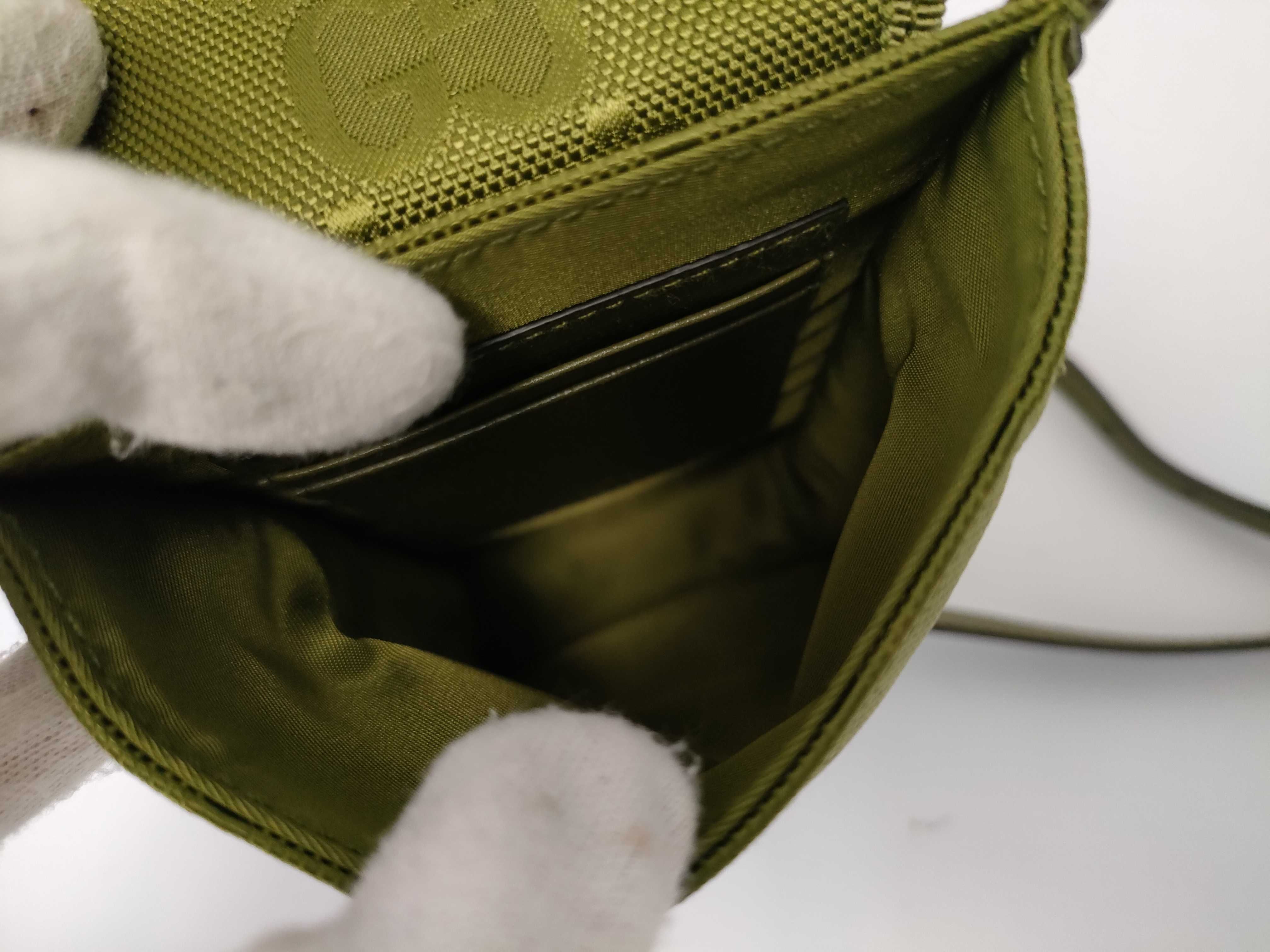 Off the Grid Nylon x Leather Shoulder Bag, Khaki, 696018 (Shoulder Bag) — view 11