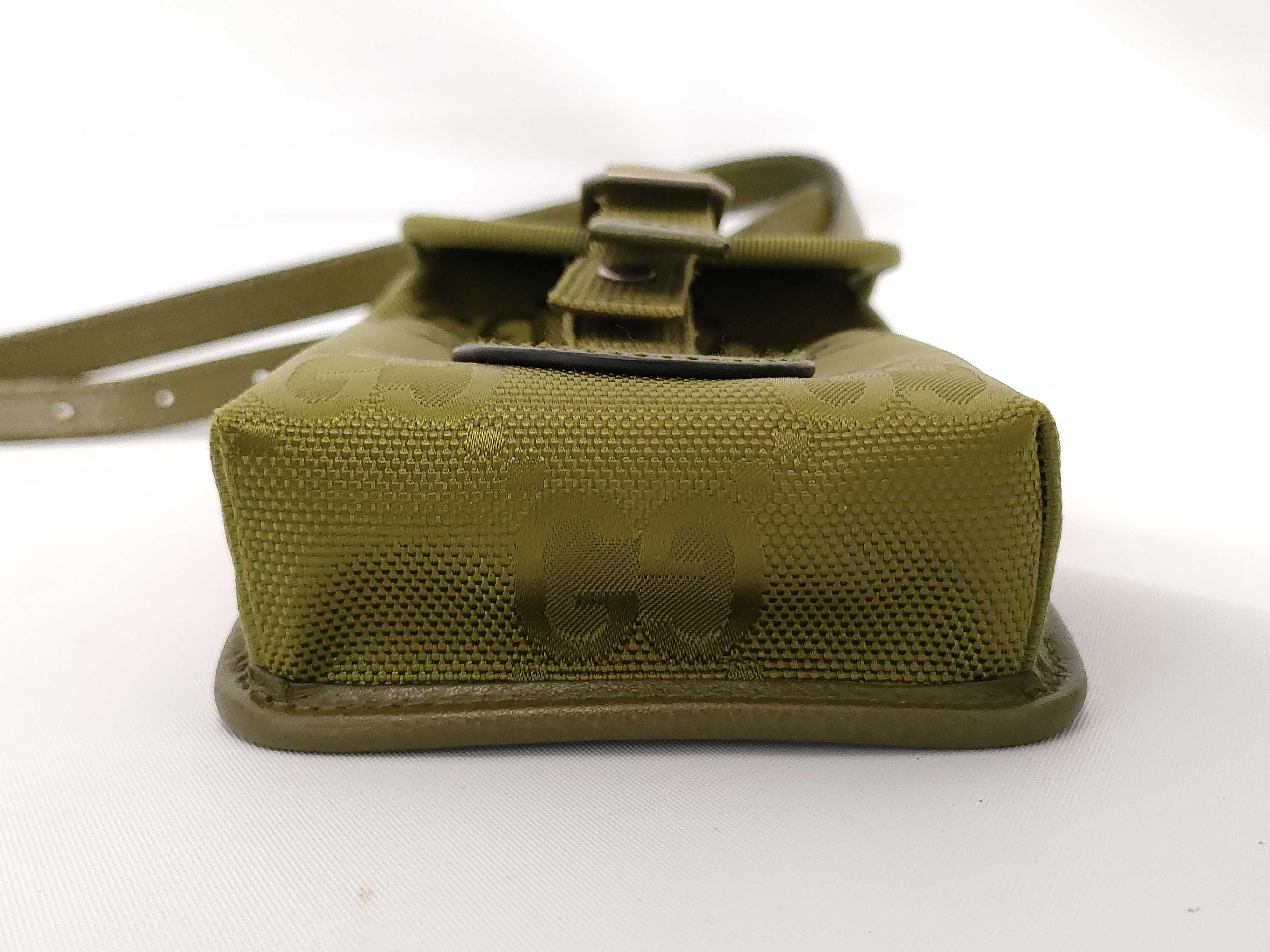 Off the Grid Nylon x Leather Shoulder Bag, Khaki, 696018 (Shoulder Bag) — view 7