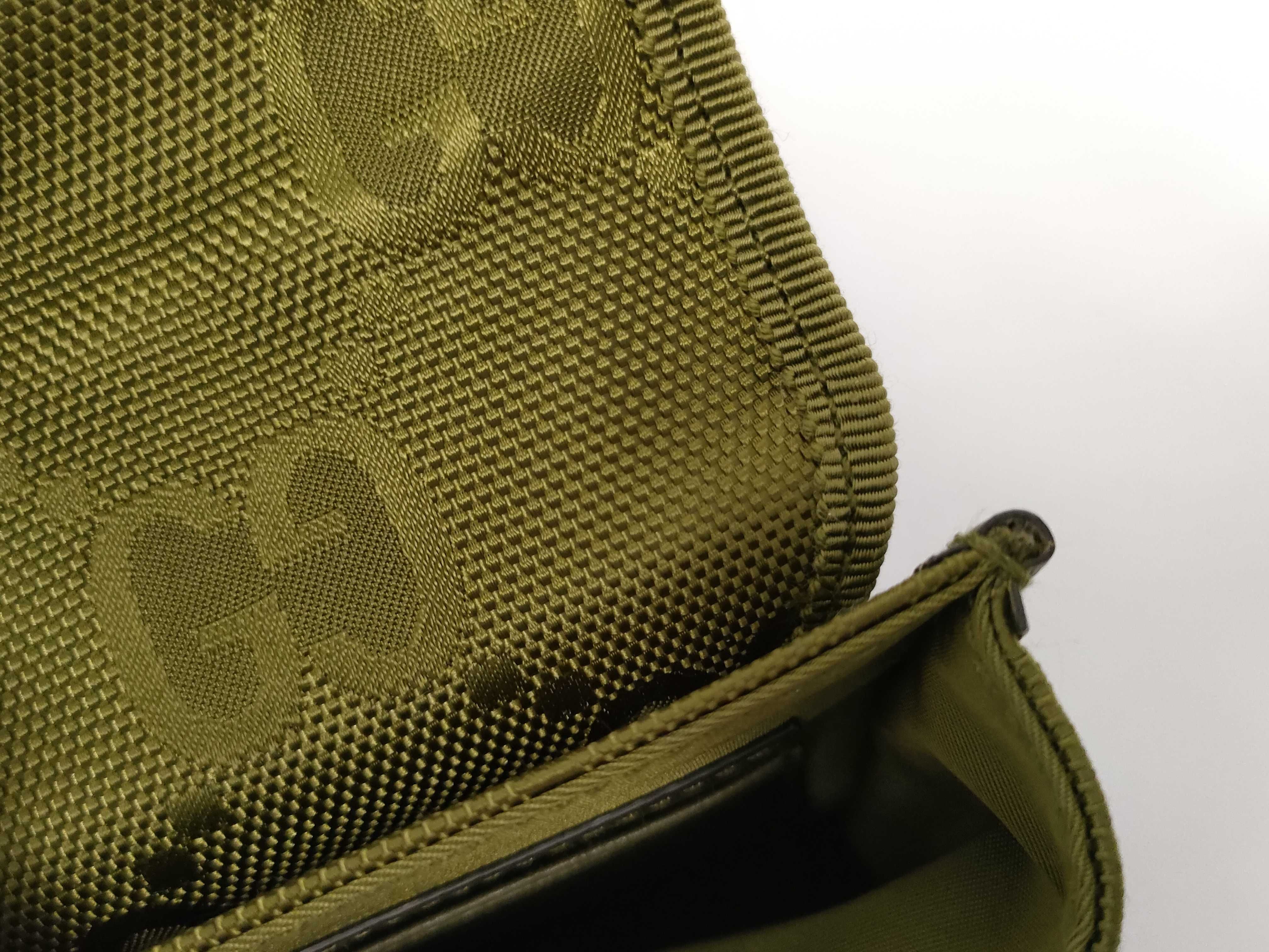 Off the Grid Nylon x Leather Shoulder Bag, Khaki, 696018 (Shoulder Bag) — view 9
