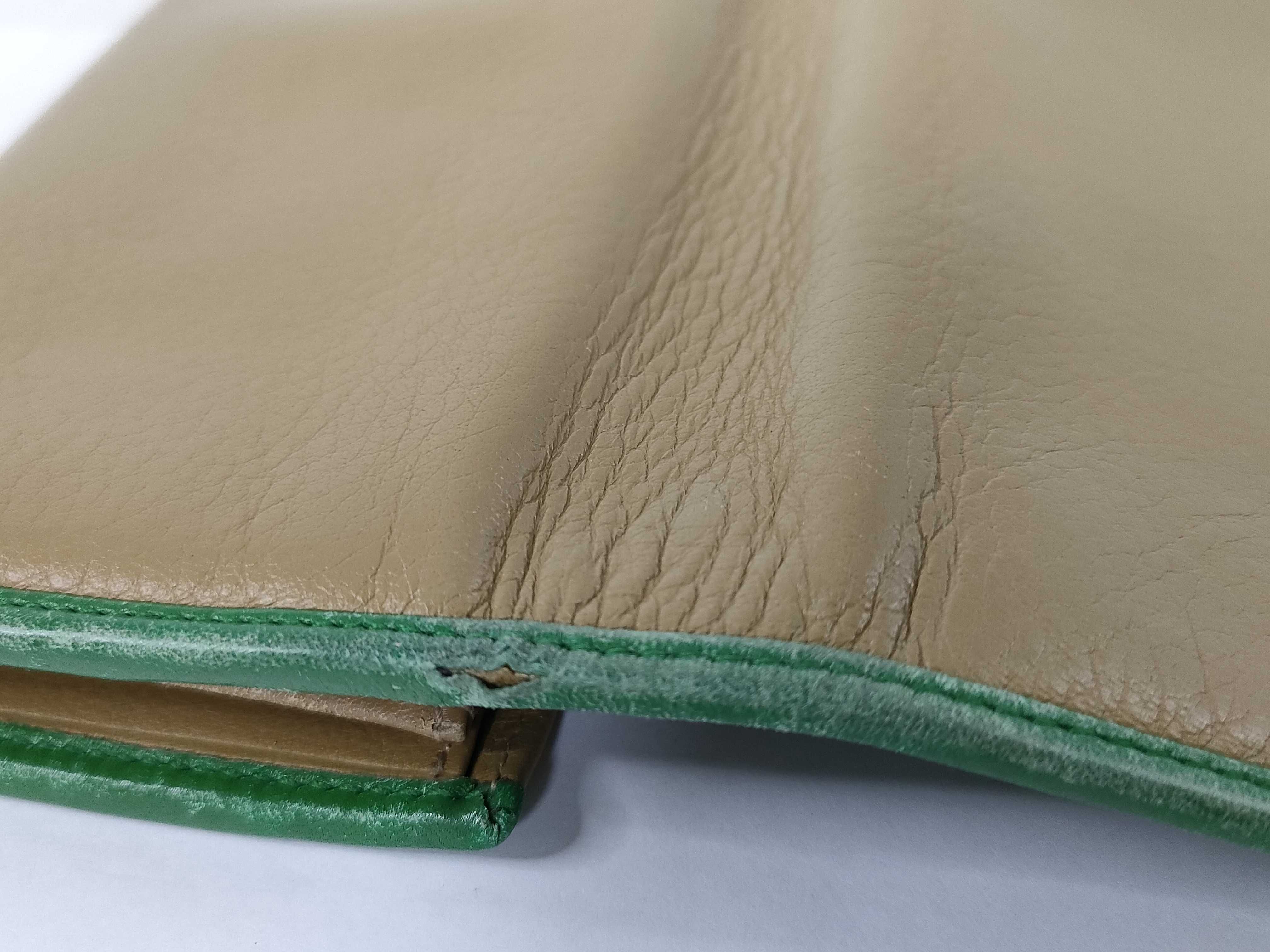 long wallet, beige x green. — view 14
