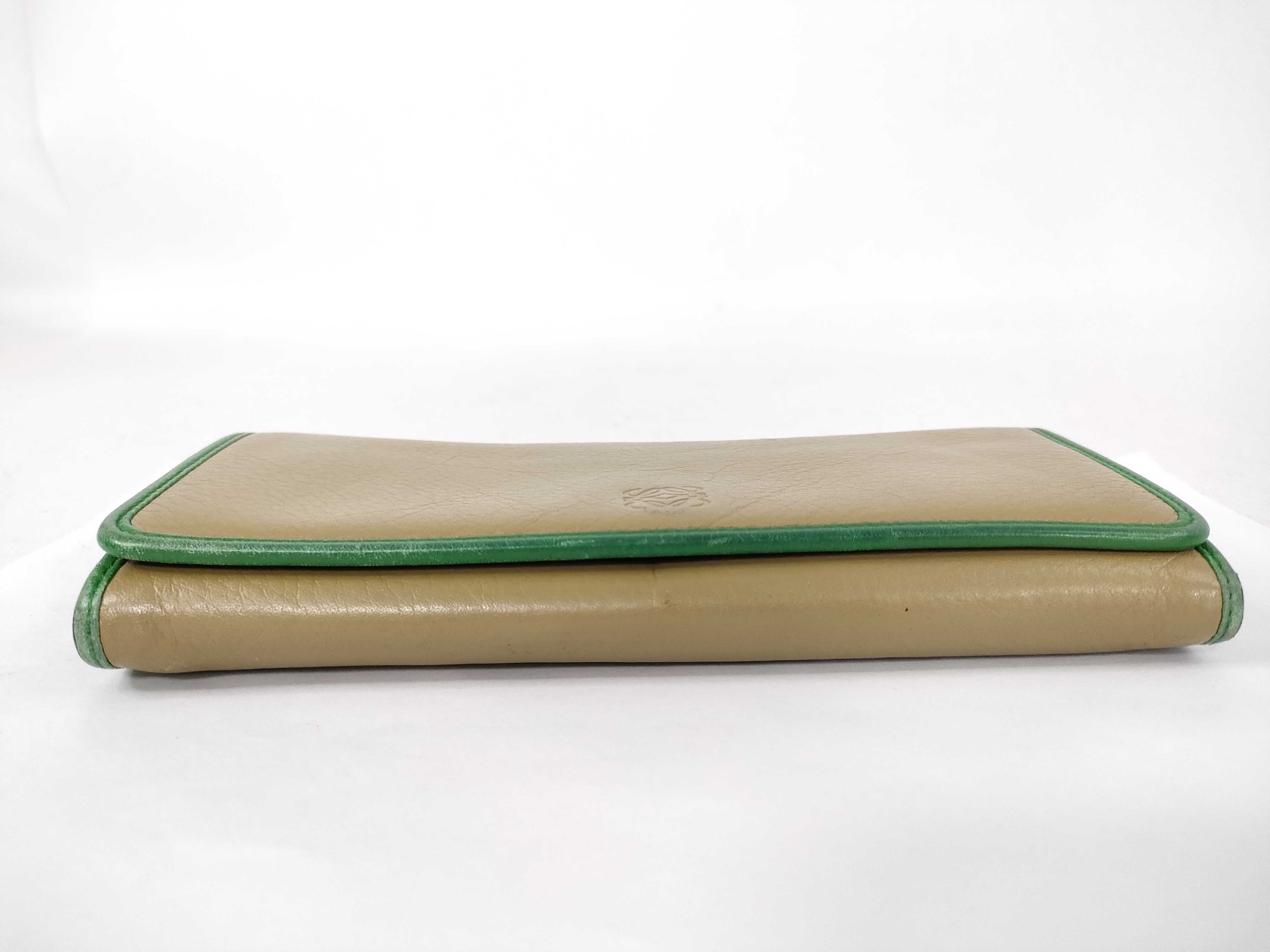 long wallet, beige x green. — view 6