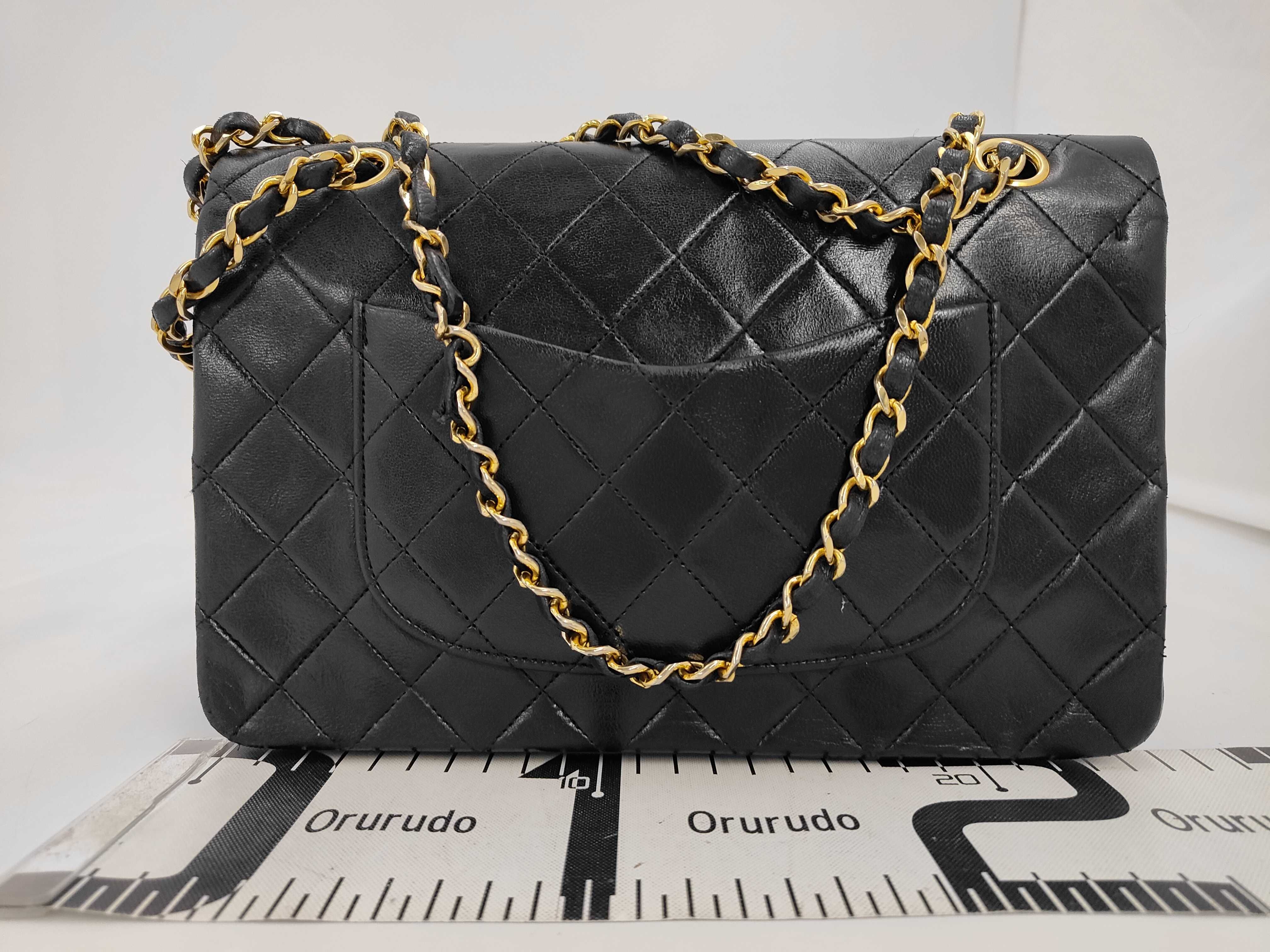 Matelassé Lambskin Double Flap Double Chain Shoulder Bag — view 2