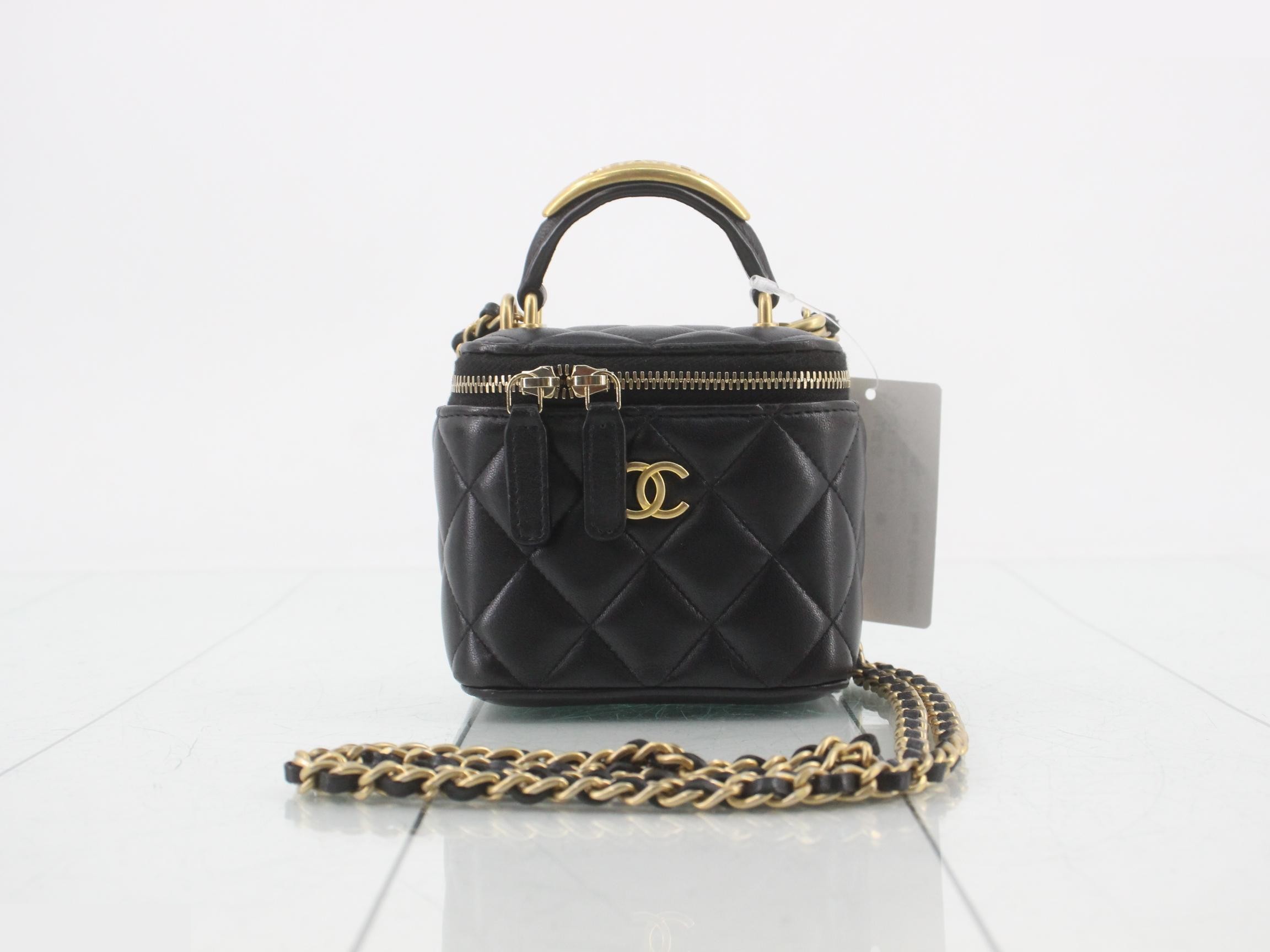 2-way Random Sticker Top Handle Shoulder Bag - Black