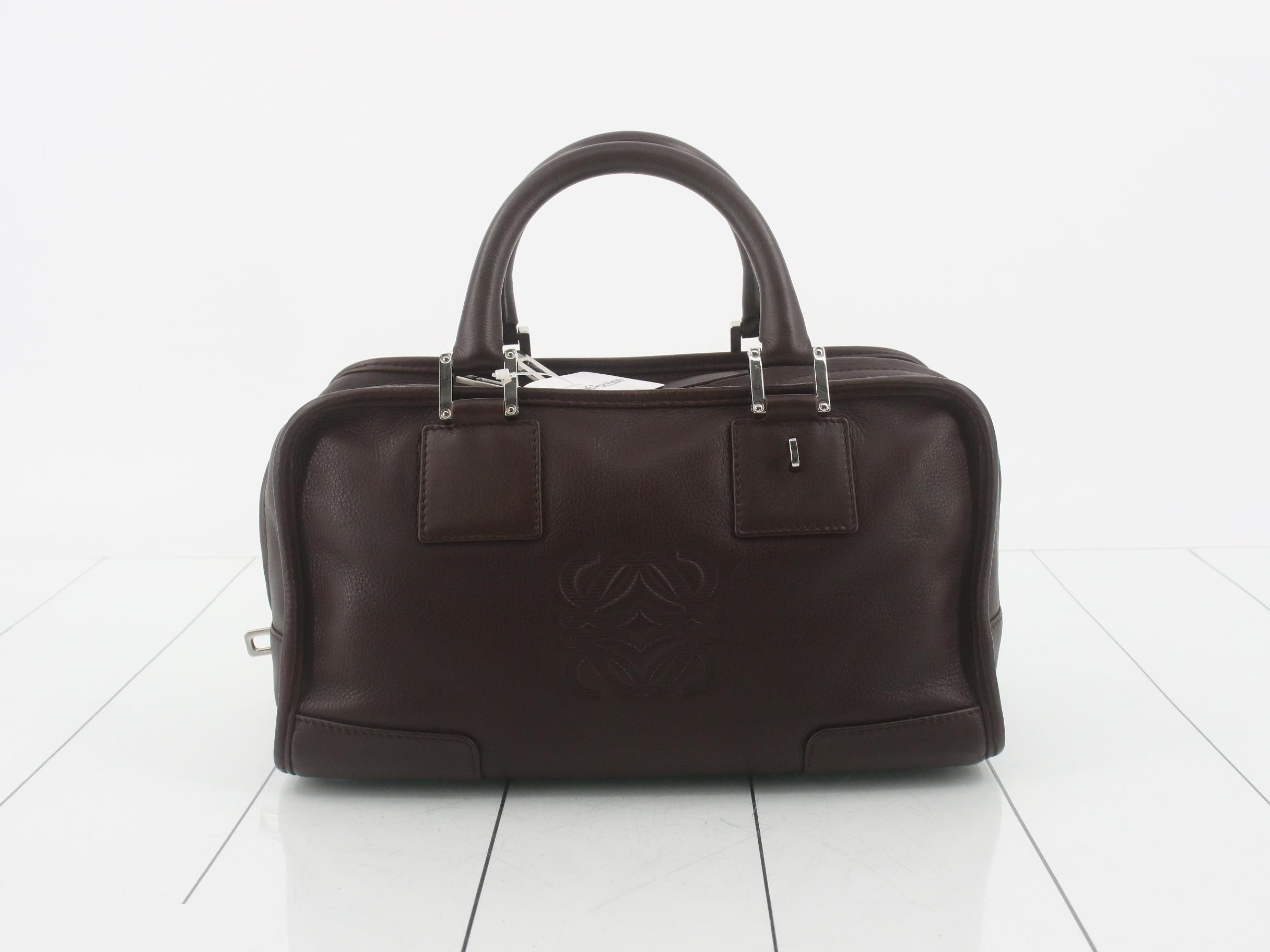 Amazona 28 Leather Handbag, Brown — view 2