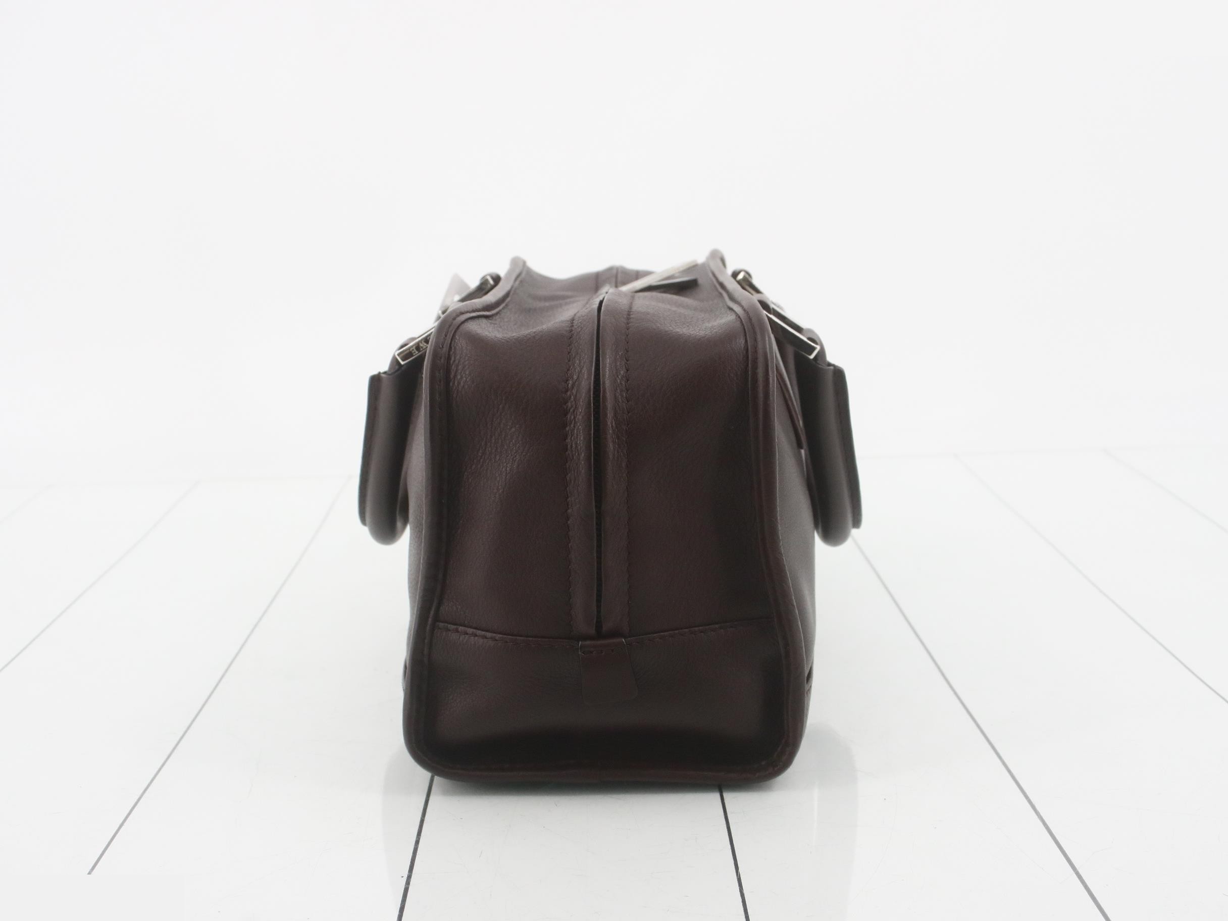Amazona 28 Leather Handbag, Brown — view 4