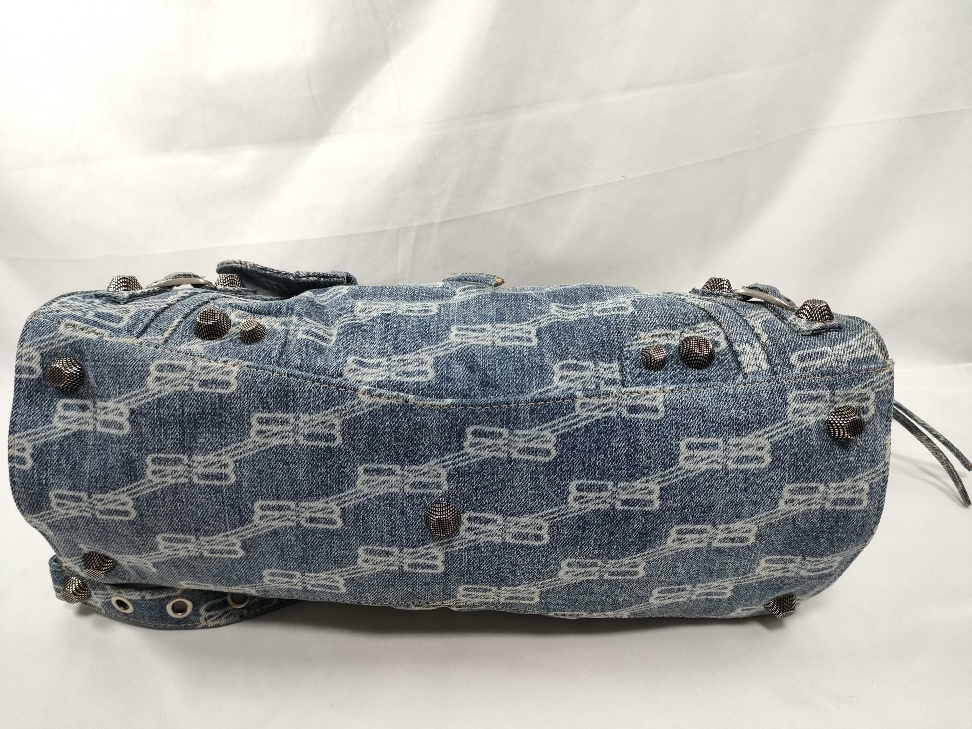 Neo Cagol City Denim 2-Way Handbag Blue Graffiti Handbag — view 7