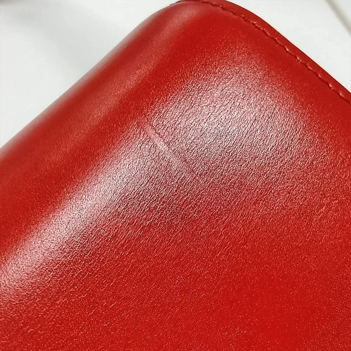 Classic Box Small Leather Shoulder Bag, Red — view 11