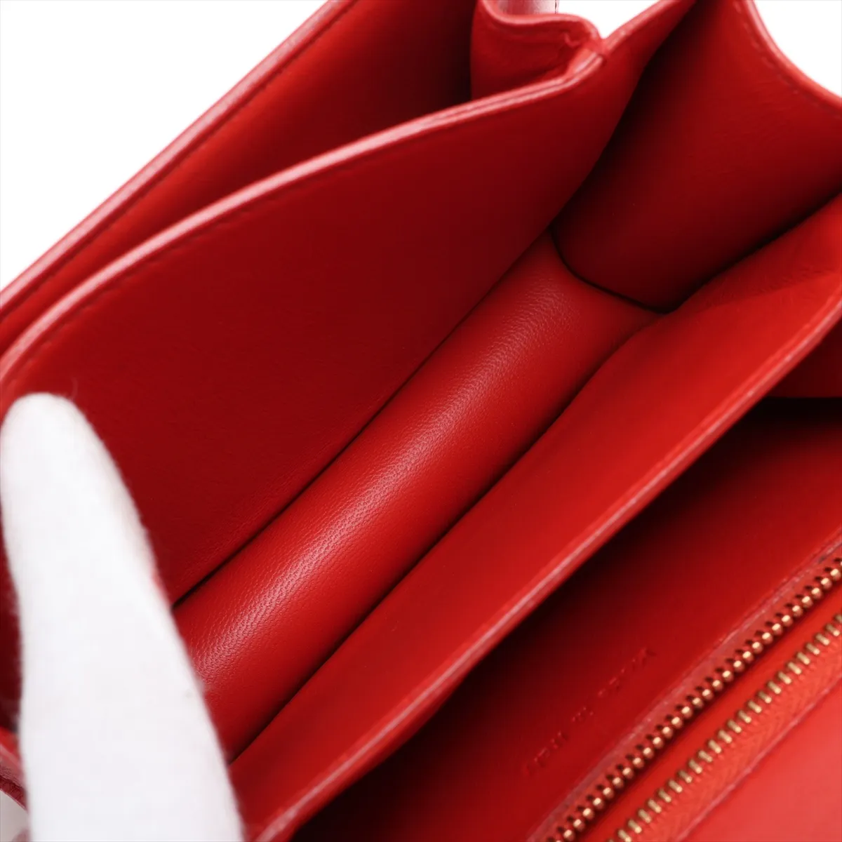Classic Box Small Leather Shoulder Bag, Red — view 7