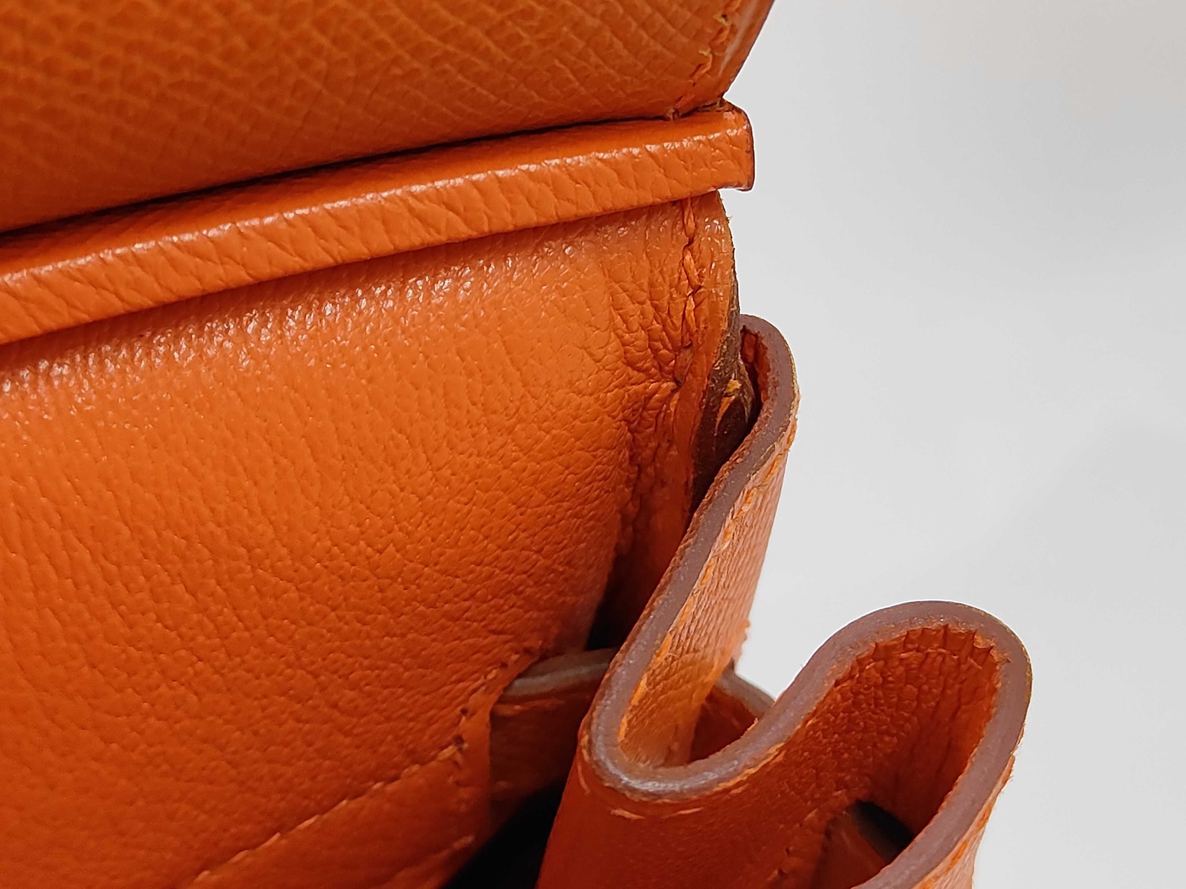 Birkin 30 Orange Silver Hardware H Handbag — view 11