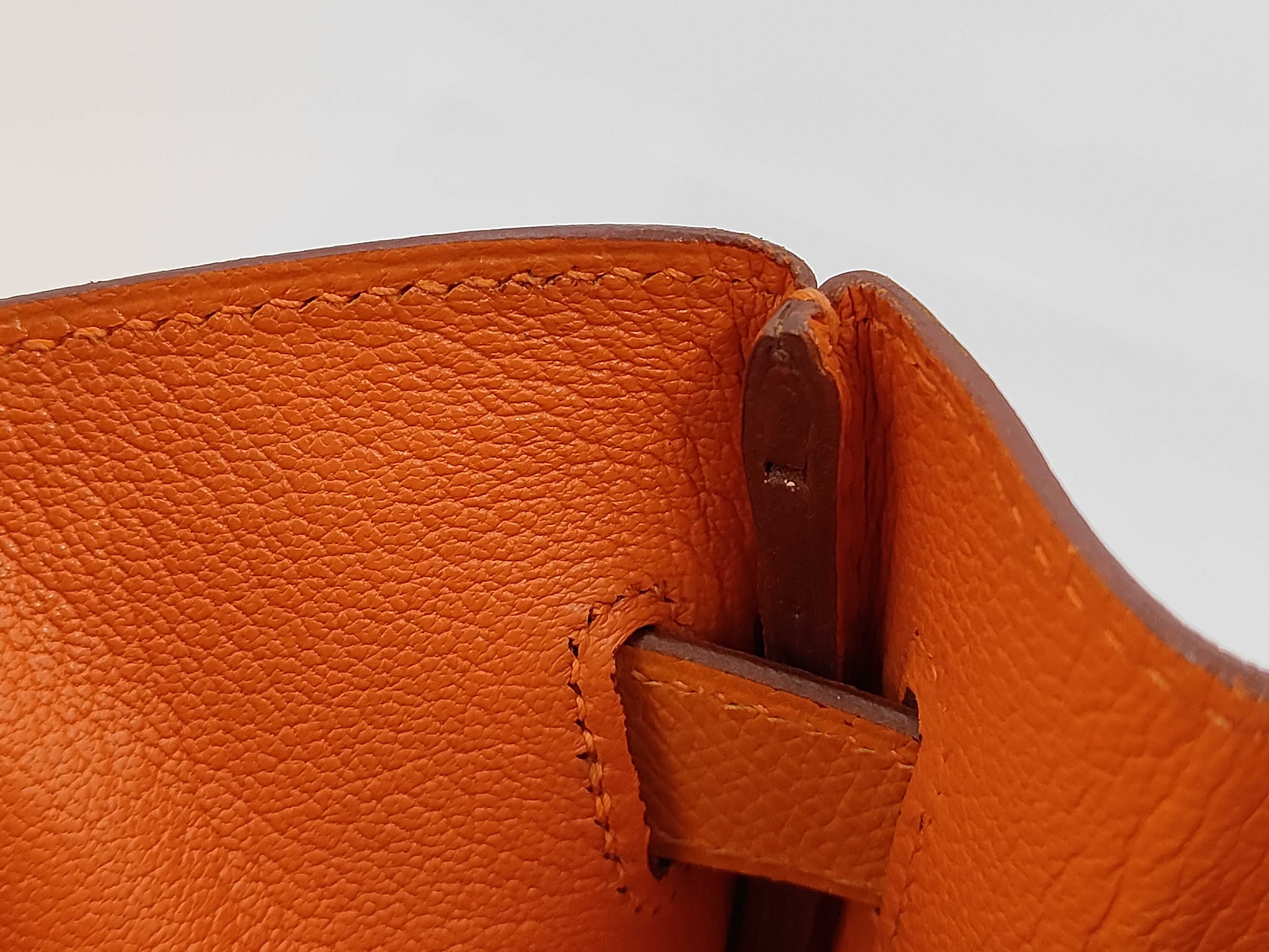 Birkin 30 Orange Silver Hardware H Handbag — view 15