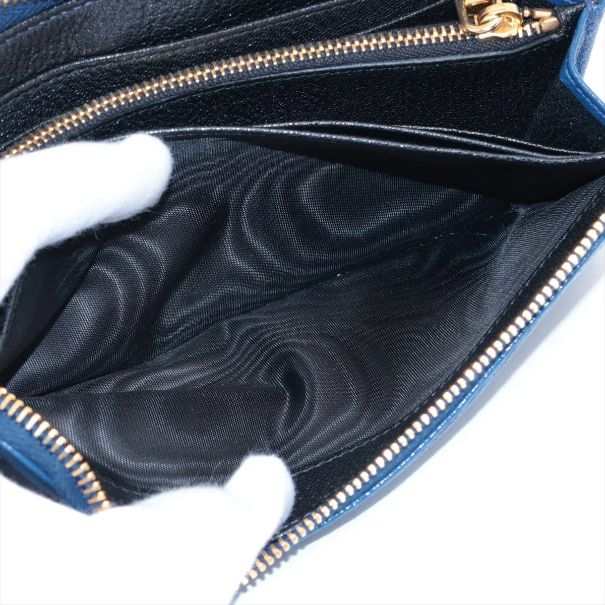 Madras Logo 5M1183 Leather Long Wallet Blue — view 7