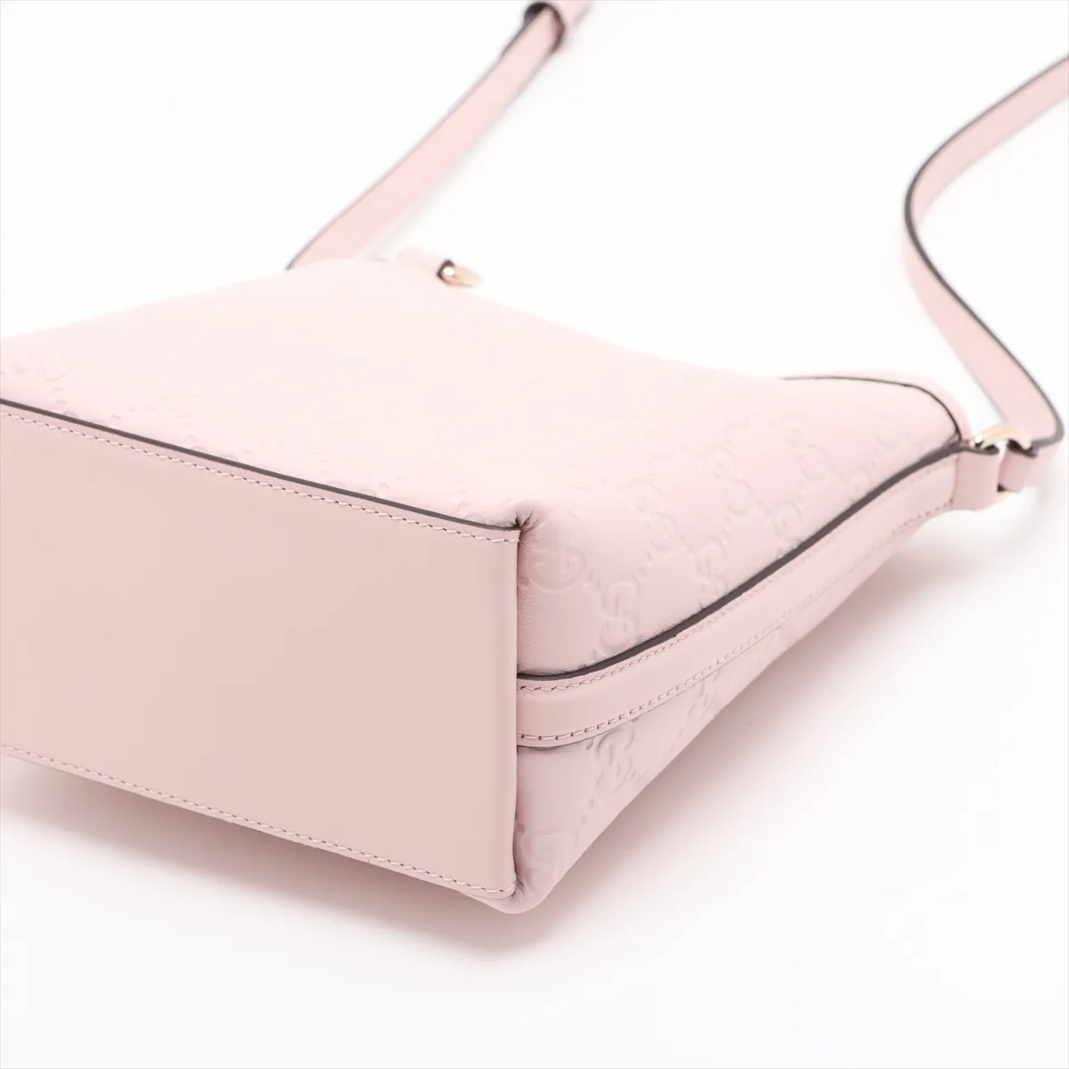 Guccissima Nano Bucket Leather Shoulder Bag Pink 847090 — view 3