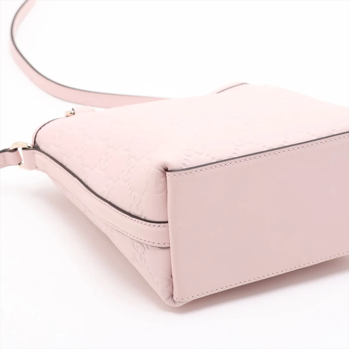 Guccissima Nano Bucket Leather Shoulder Bag Pink 847090 — view 4