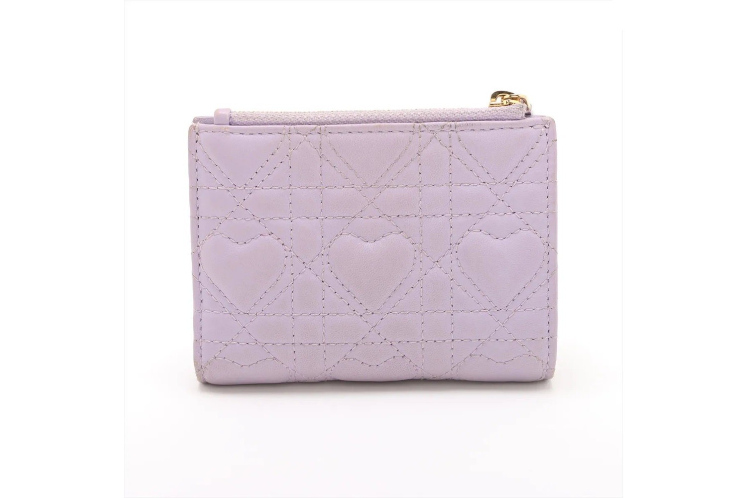 Cannage Heart Dahlia Leather Bi-fold Wallet — view 2