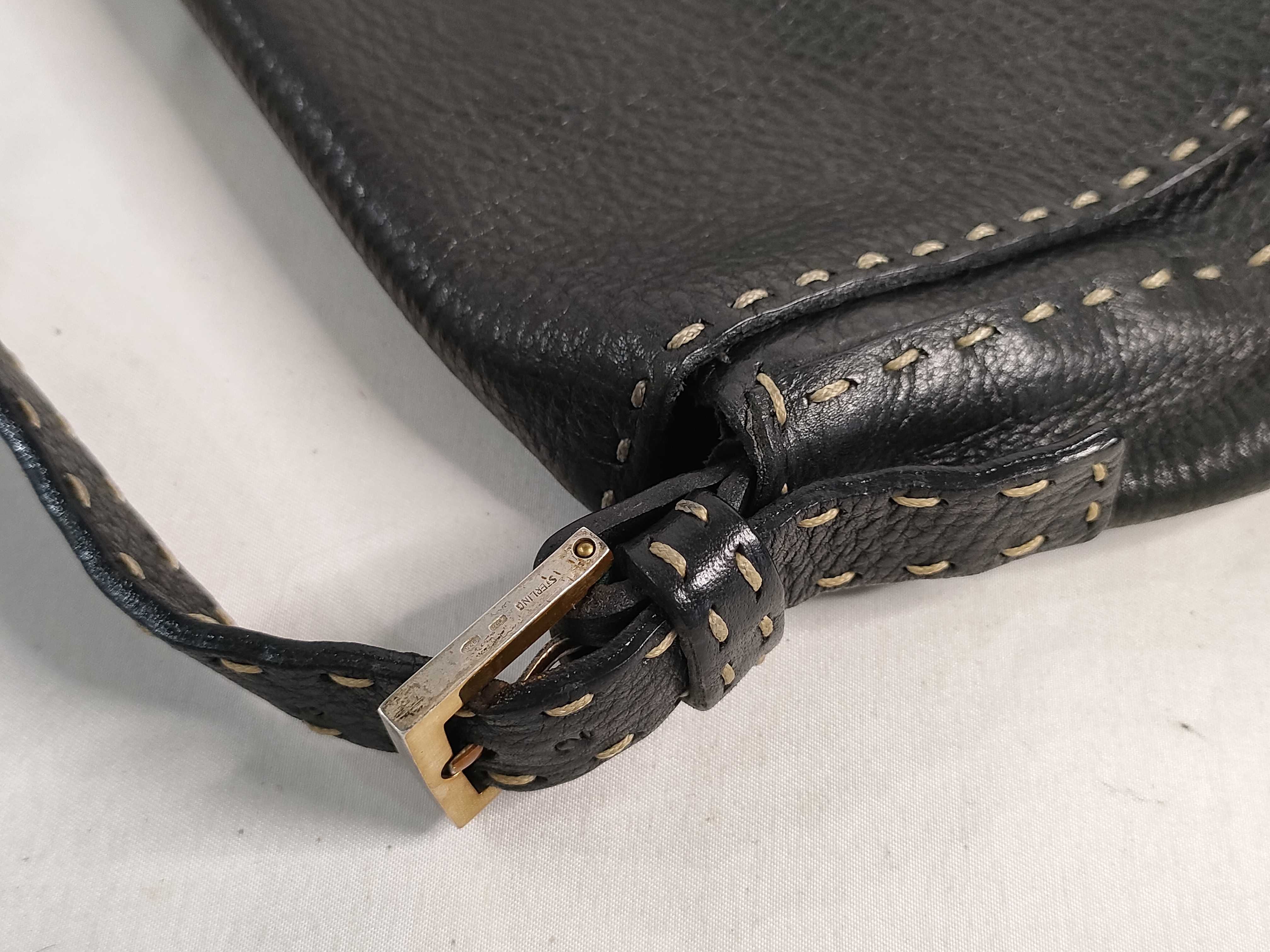 Mamma Fendi Selleria Mamma Bucket Leather Shoulder Bag Black 8BR102 Shoulder Bag — view 14