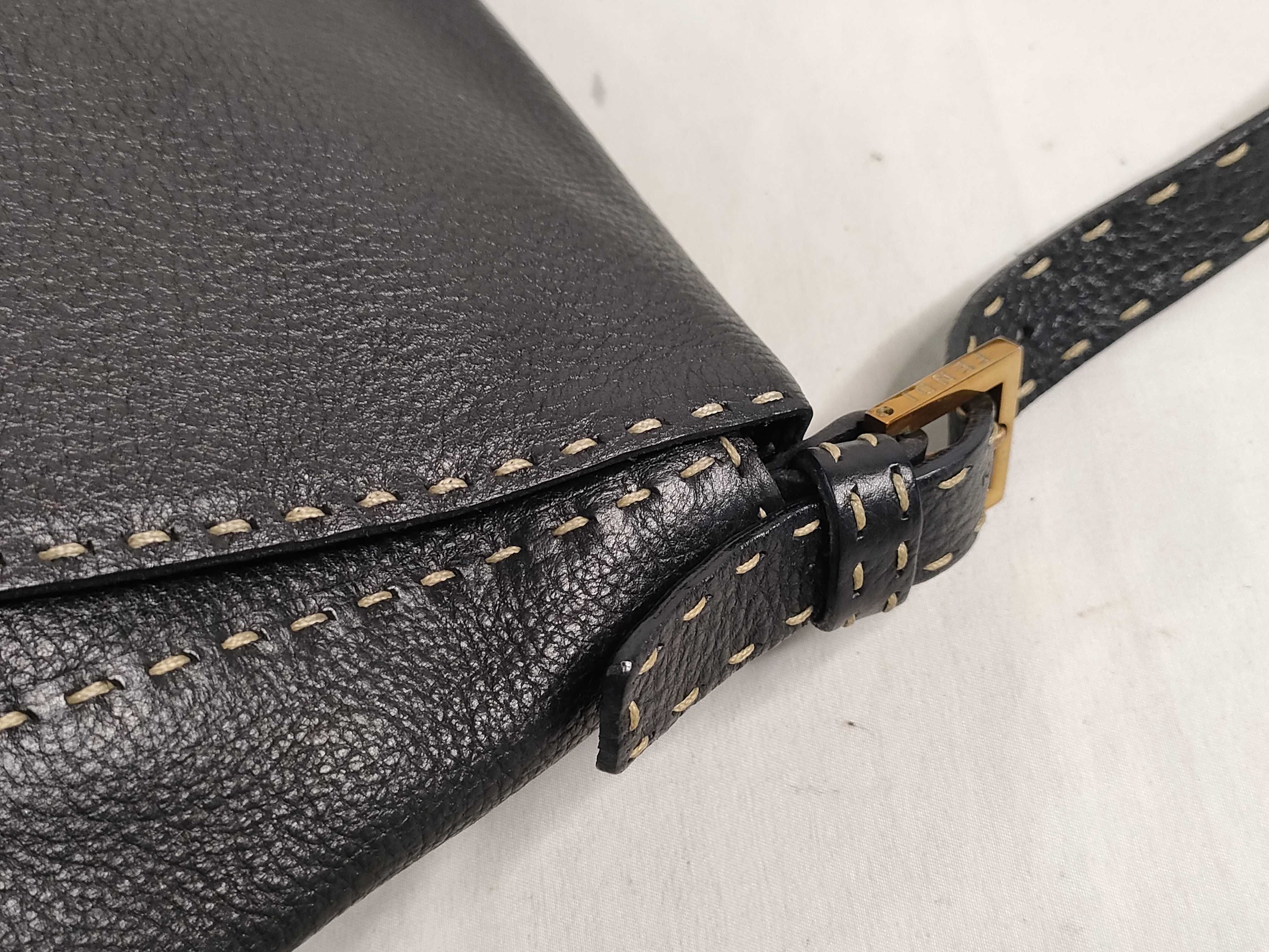 Mamma Fendi Selleria Mamma Bucket Leather Shoulder Bag Black 8BR102 Shoulder Bag — view 5