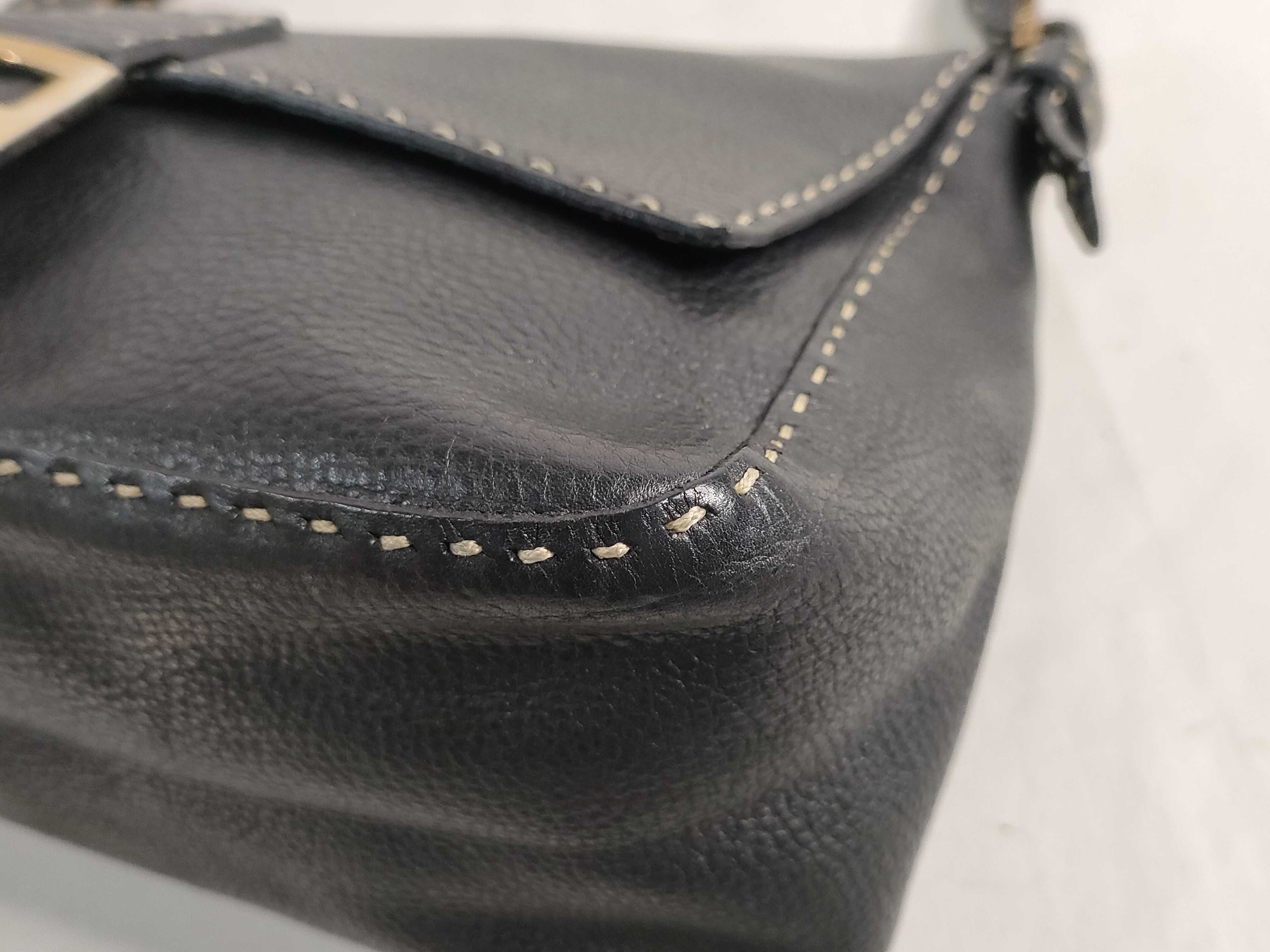 Mamma Fendi Selleria Mamma Bucket Leather Shoulder Bag Black 8BR102 Shoulder Bag — view 6