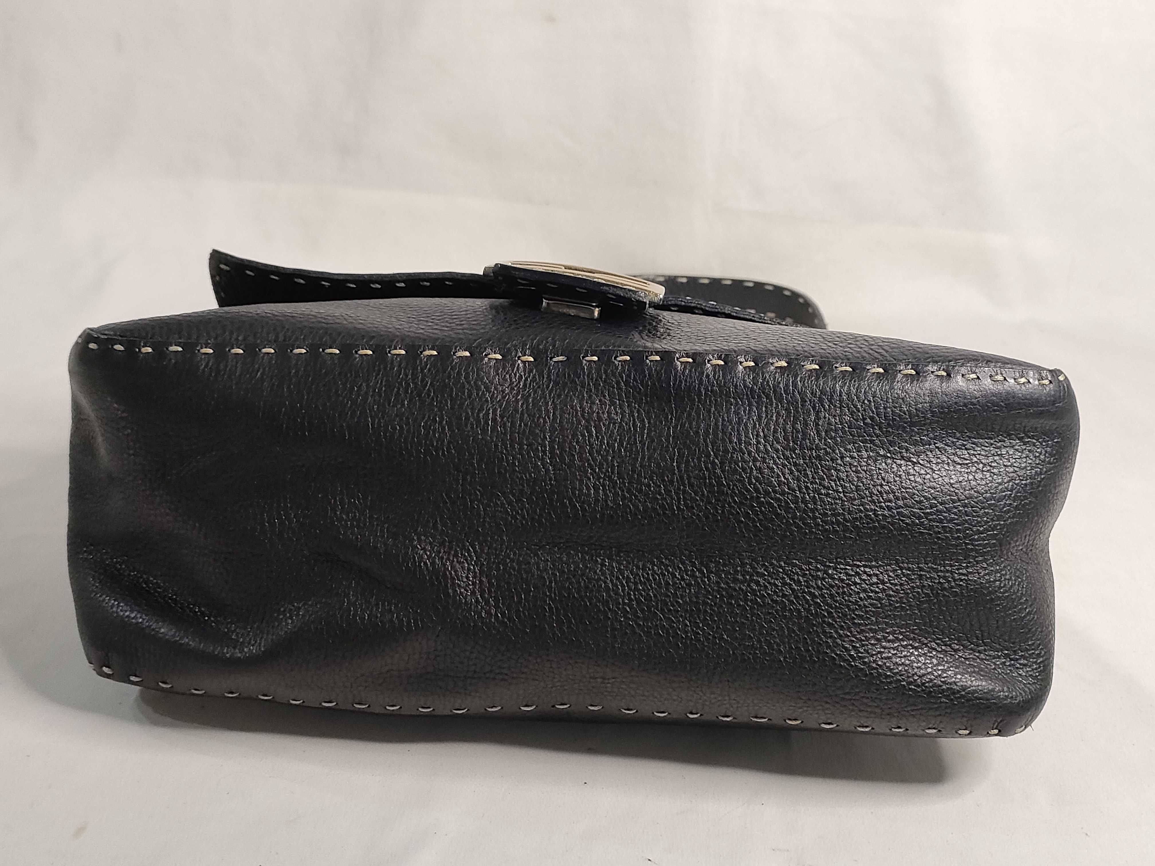 Mamma Fendi Selleria Mamma Bucket Leather Shoulder Bag Black 8BR102 Shoulder Bag — view 7