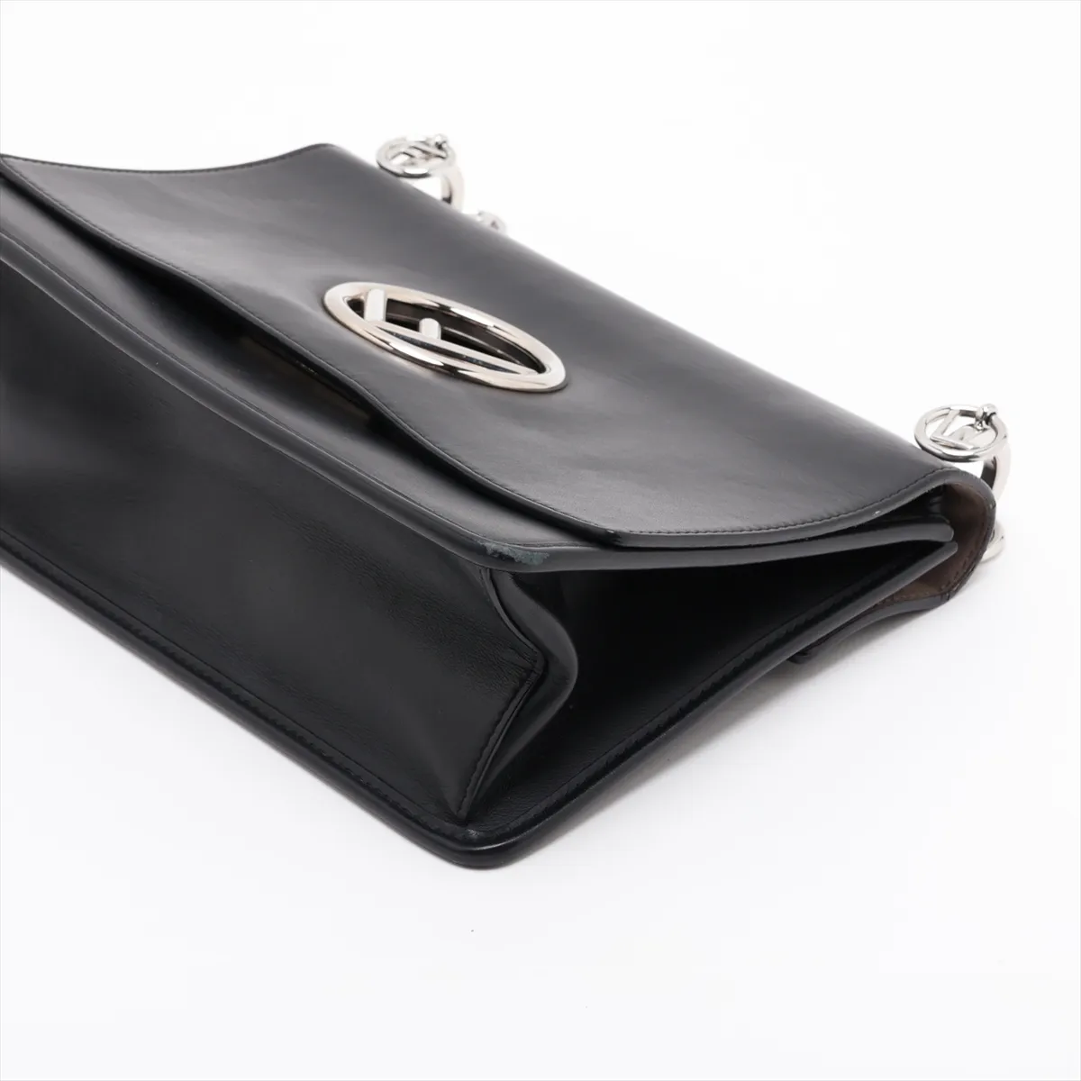 Kanai F Leather 2-Way Shoulder Bag, Black — view 3