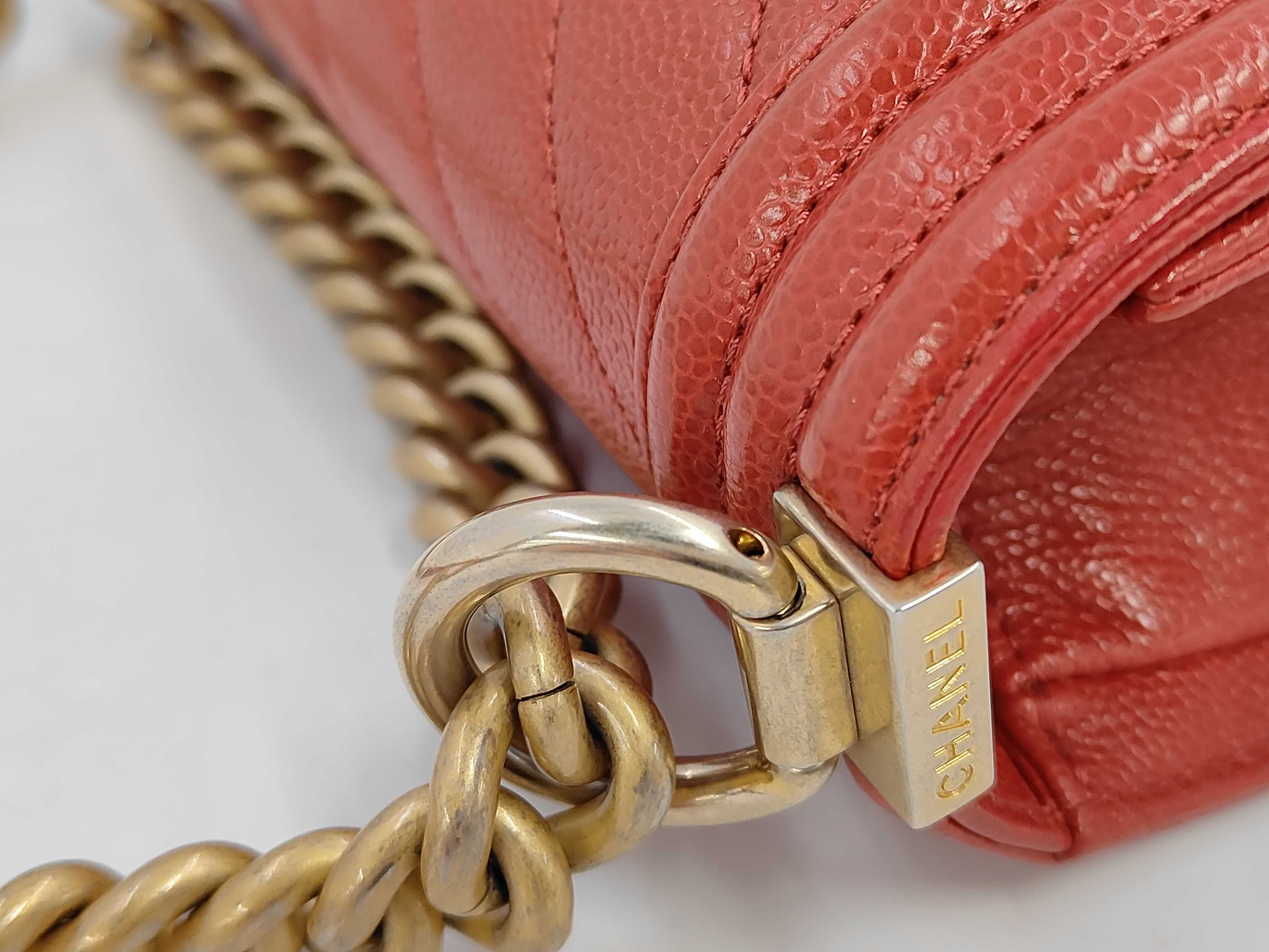 Boy Chanel V-stitch Red Shoulder Bag — view 5