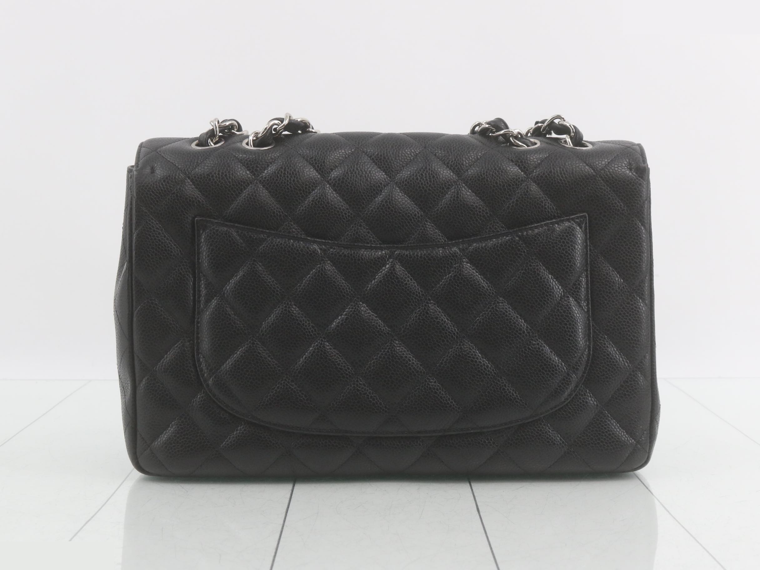 Large Matelassé 30 Caviar Skin Double Chain Shoulder Bag — view 2