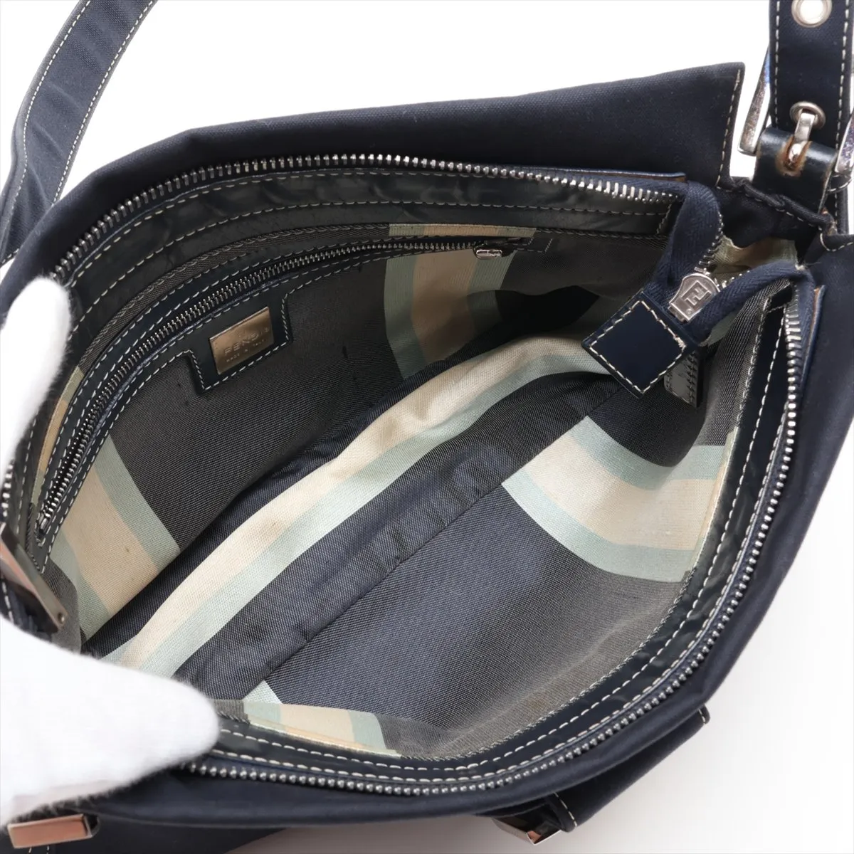 26566 Denim Shoulder Bag Navy — view 7