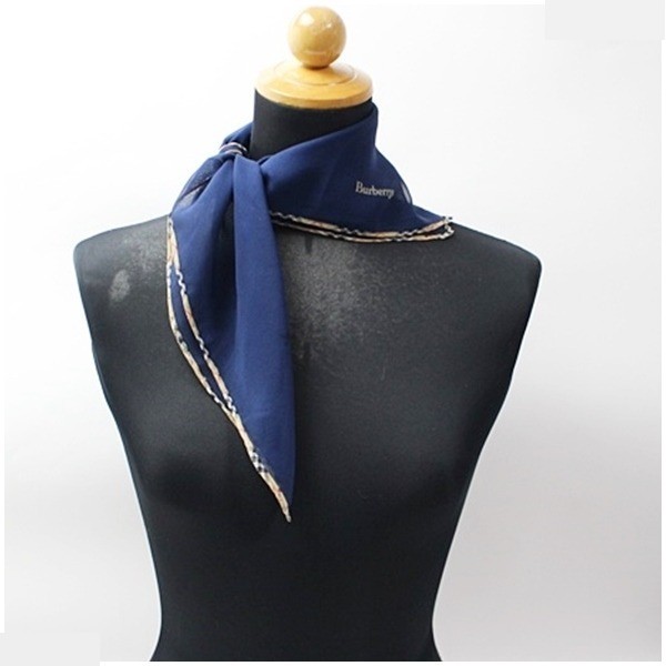 silk scarf plain with tag — view 2