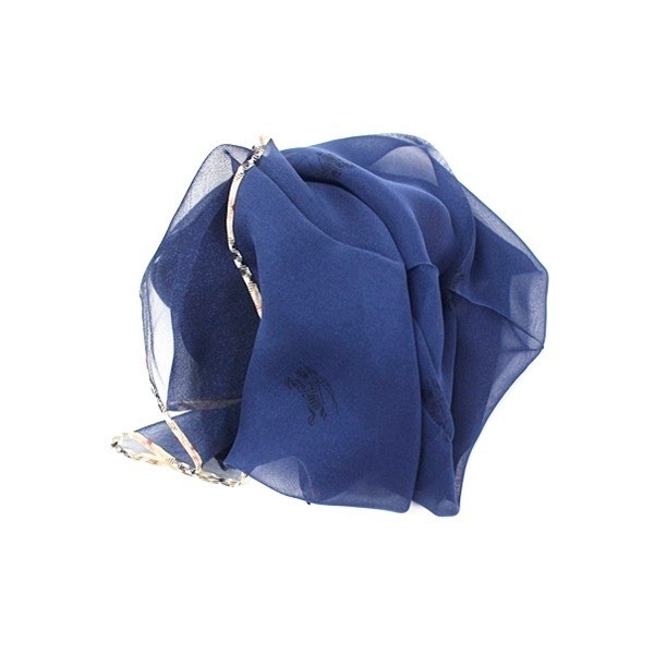 silk scarf plain with tag — view 5