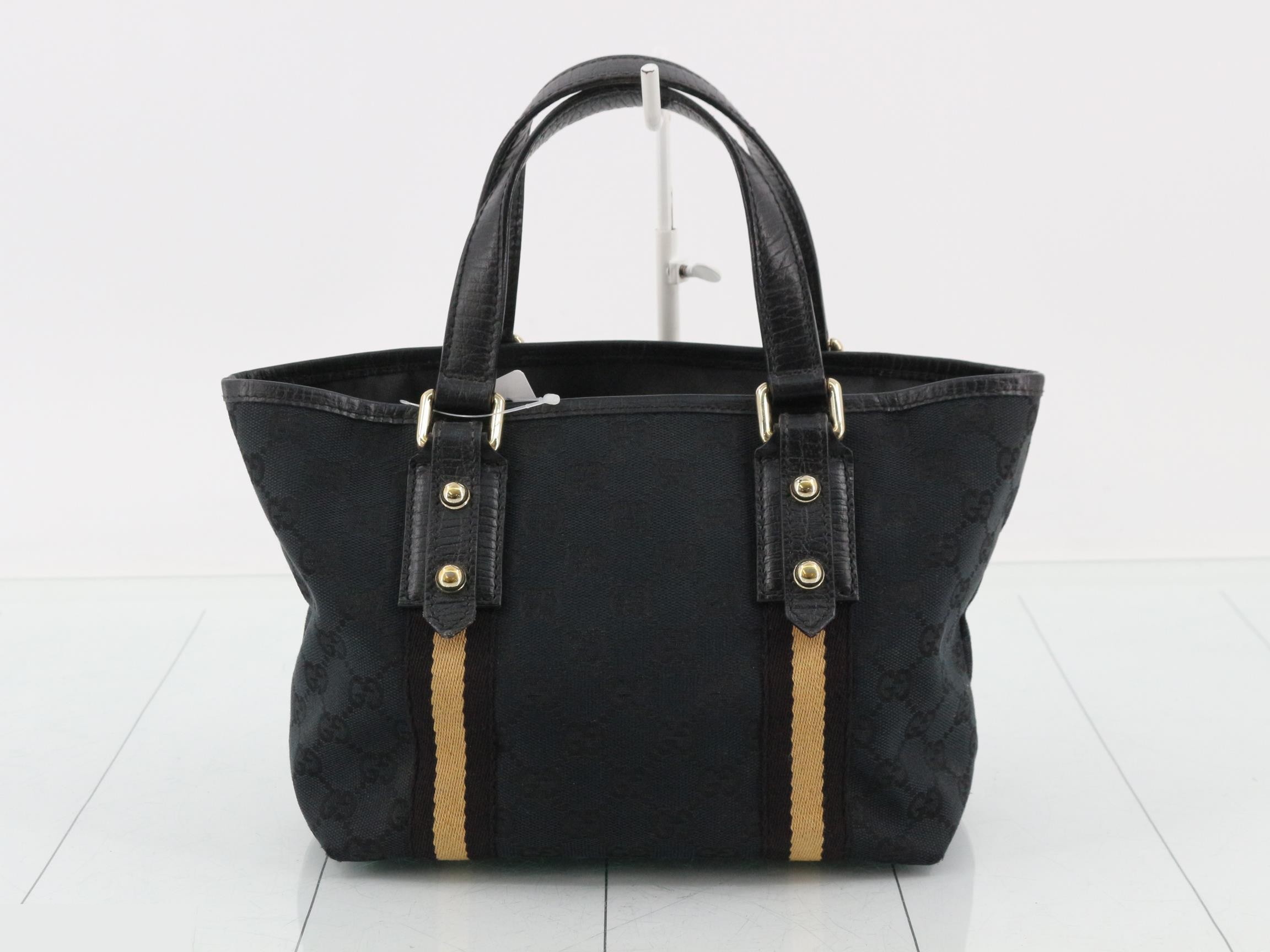 GG Canvas Charm Mini Shopper Tote Sherry Black W21cm — view 2