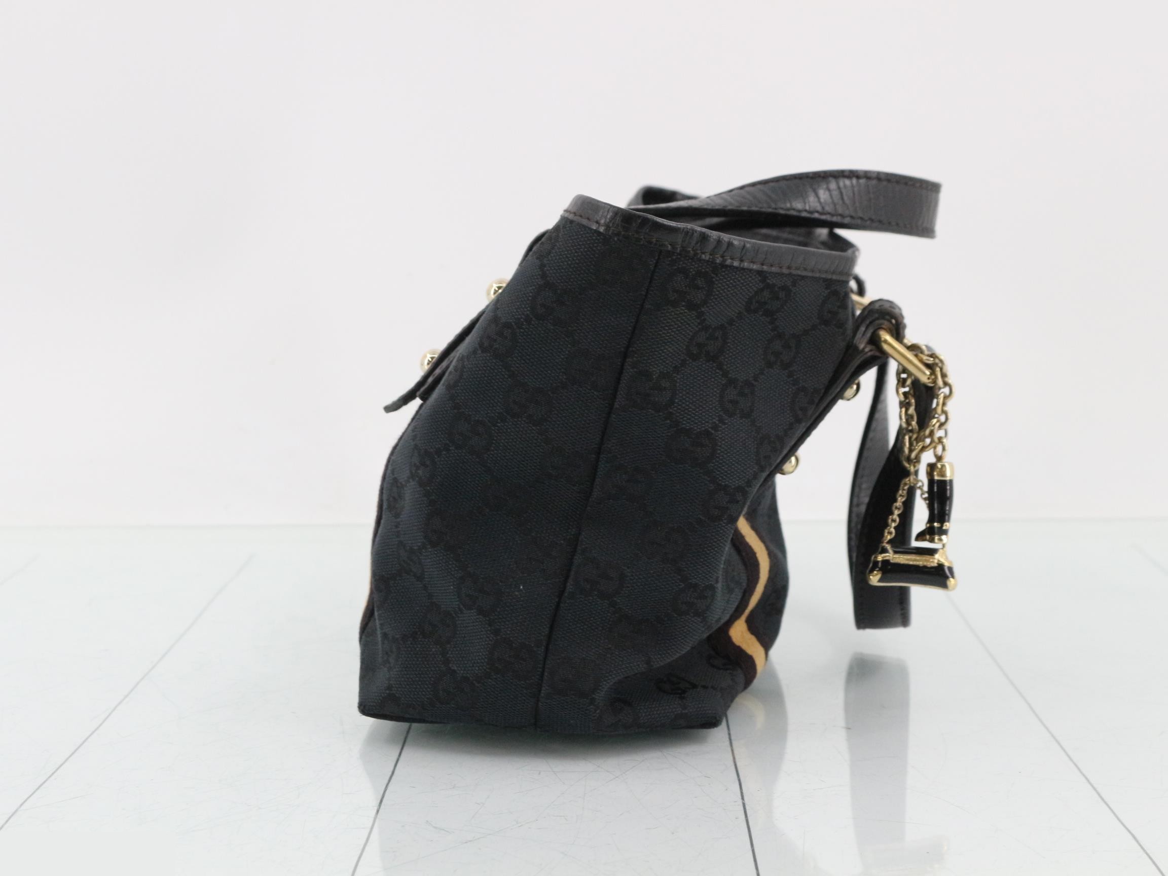 GG Canvas Charm Mini Shopper Tote Sherry Black W21cm — view 4