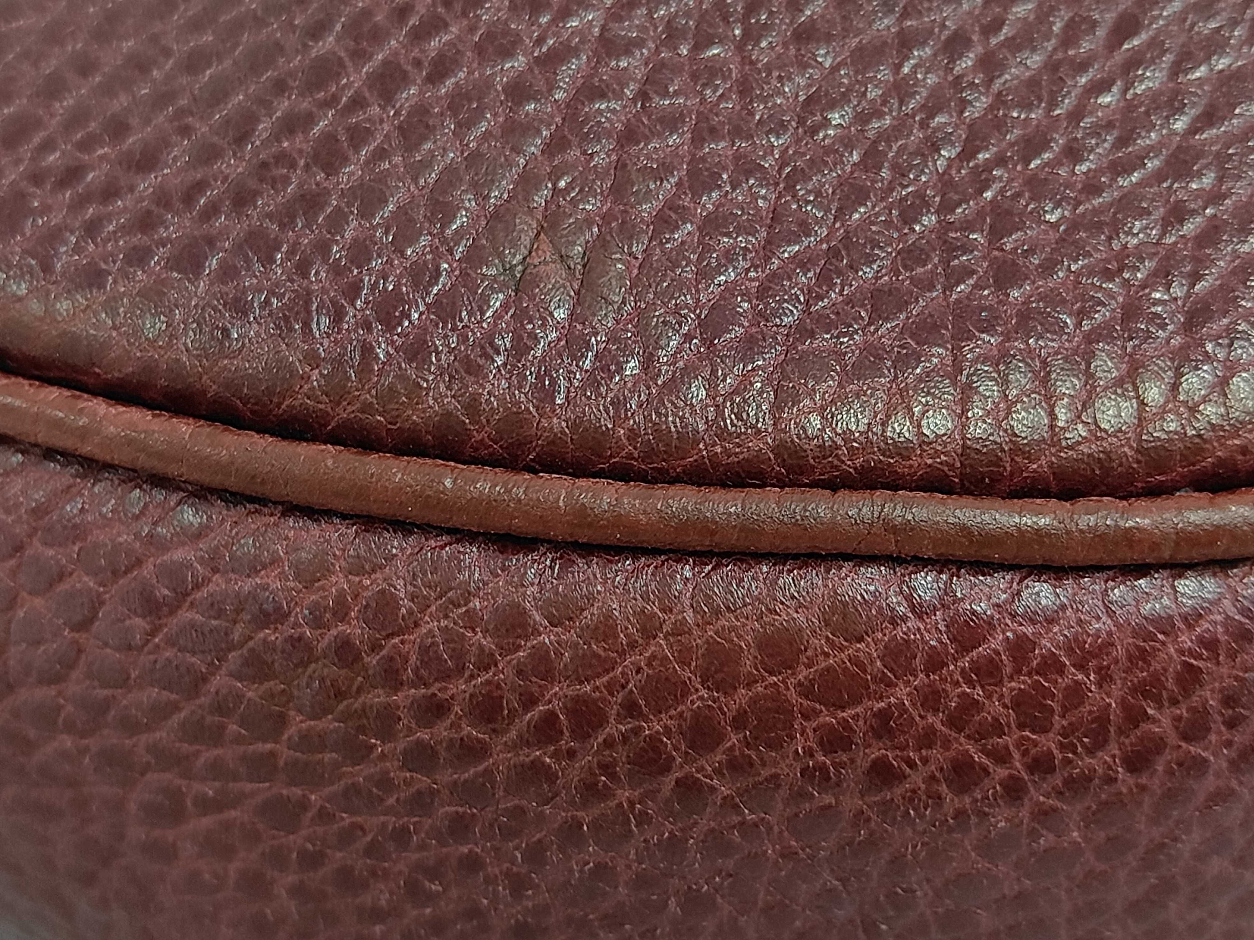 Red Leather Bamboo Moon Shoulder Bag (Handbag) — view 3