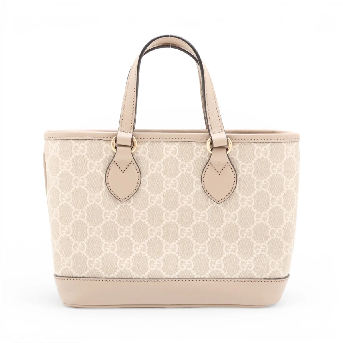GG Supreme PVC x Leather 2-Way Handbag, Beige, 811716 — view 2