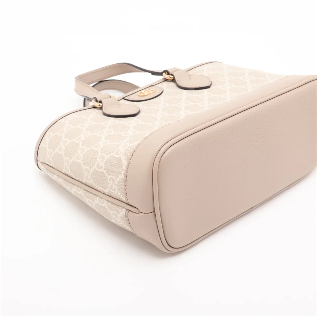 GG Supreme PVC x Leather 2-Way Handbag, Beige, 811716 — view 4