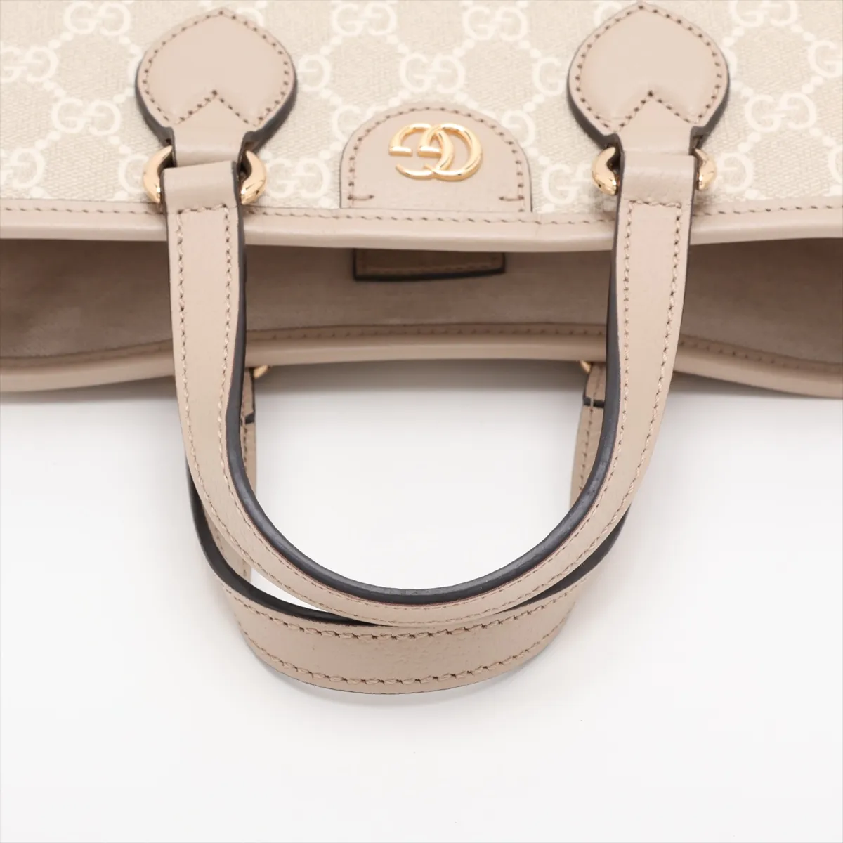 GG Supreme PVC x Leather 2-Way Handbag, Beige, 811716 — view 5