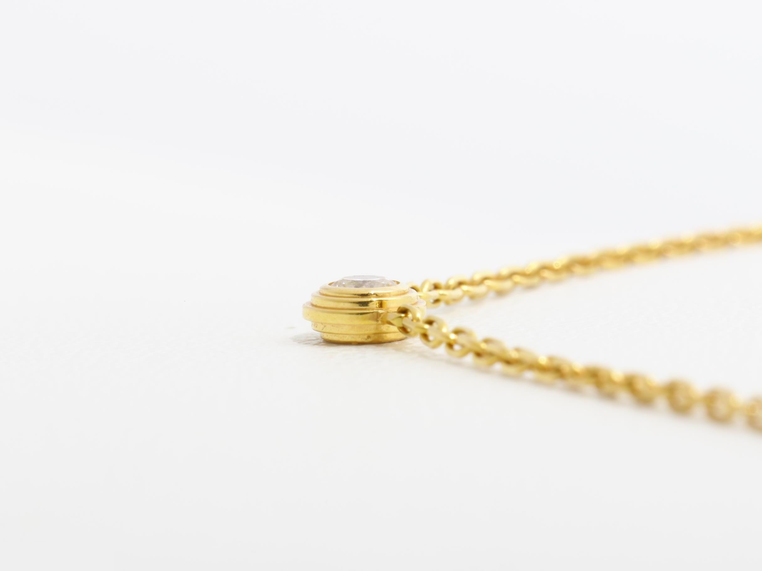 Au750PG Damour Diamond Necklace, 2.1g, 40cm — view 4