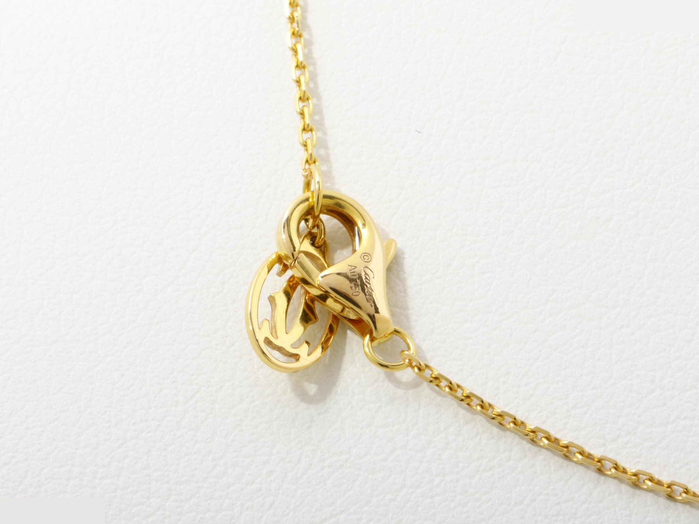 Au750PG Damour Diamond Necklace, 2.1g, 40cm — view 5