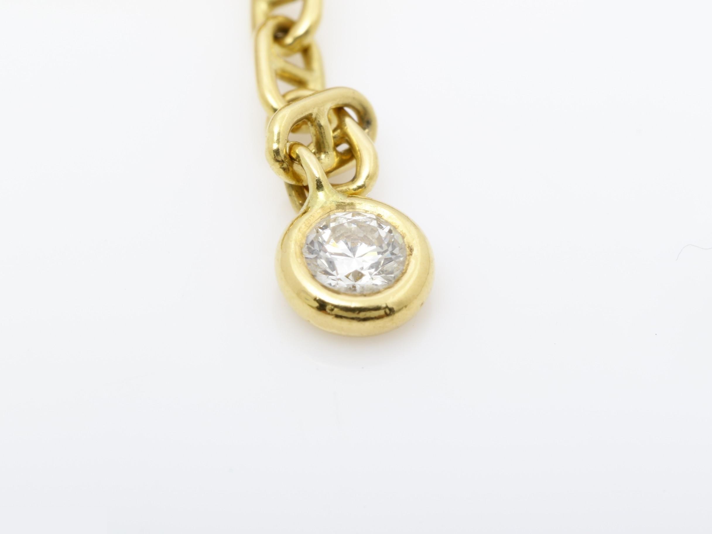 Double Chain Diamond Chaine d'Ancre K18YG Bracelet — view 2