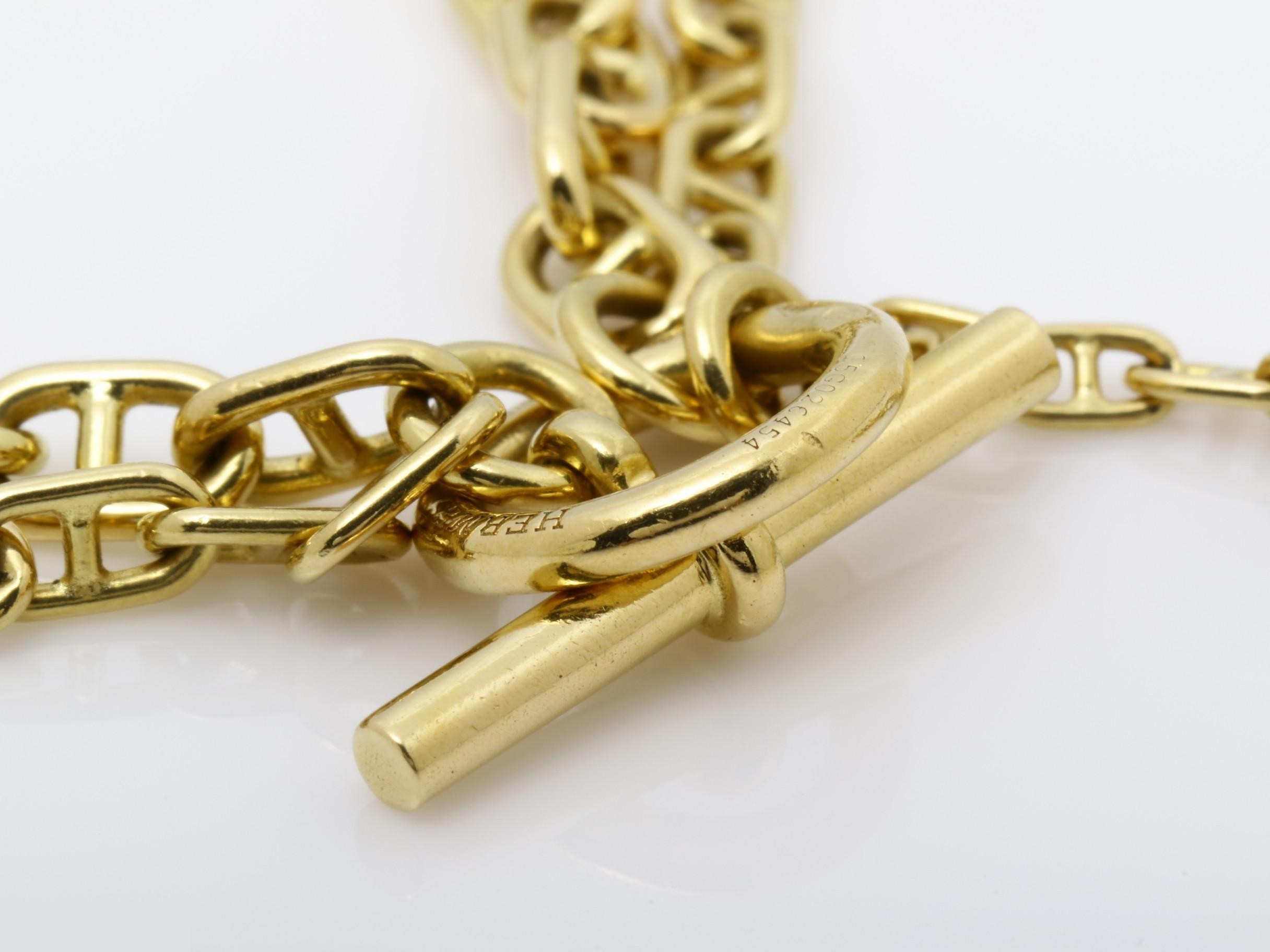 Double Chain Diamond Chaine d'Ancre K18YG Bracelet — view 5