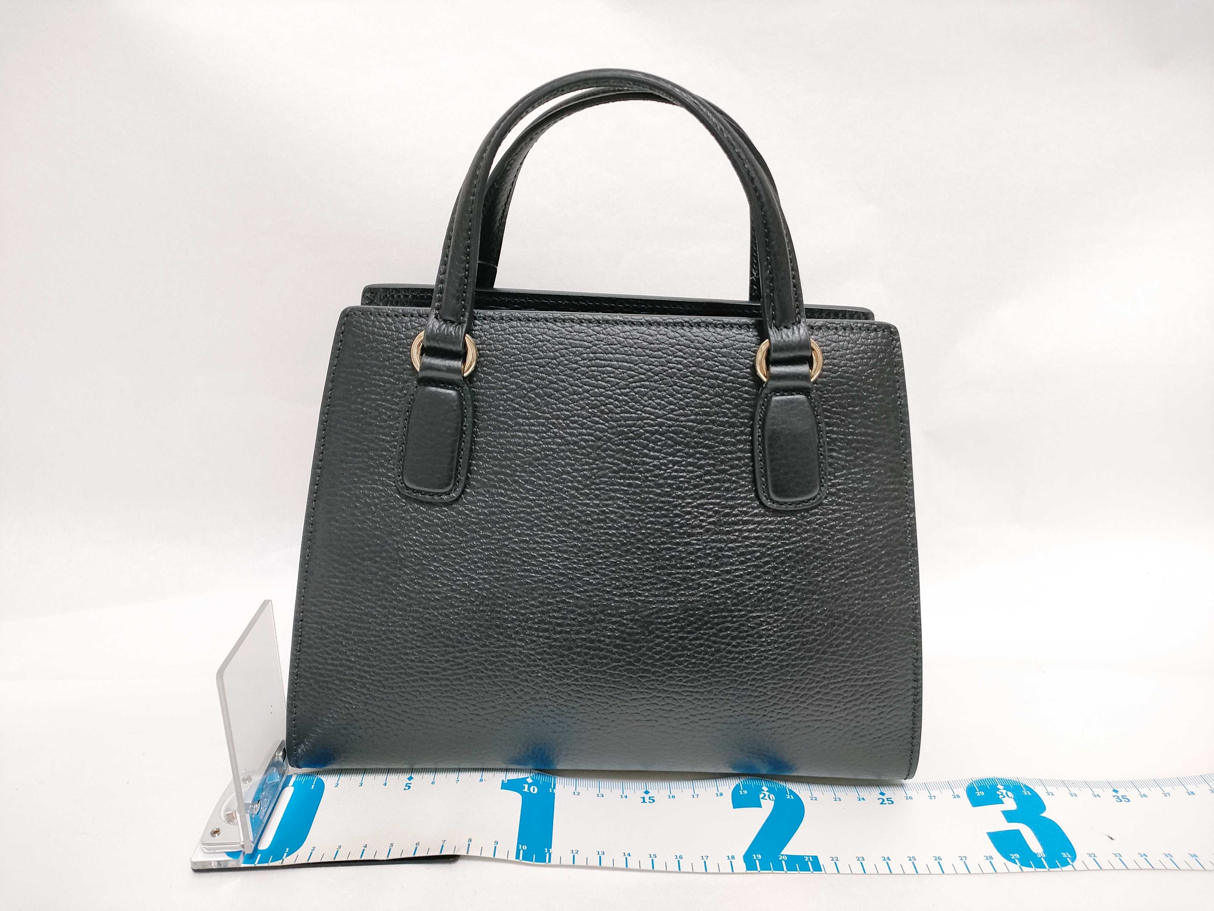 Soho 2-Way Handbag 607722 Black Leather Shoulder Bag — view 2