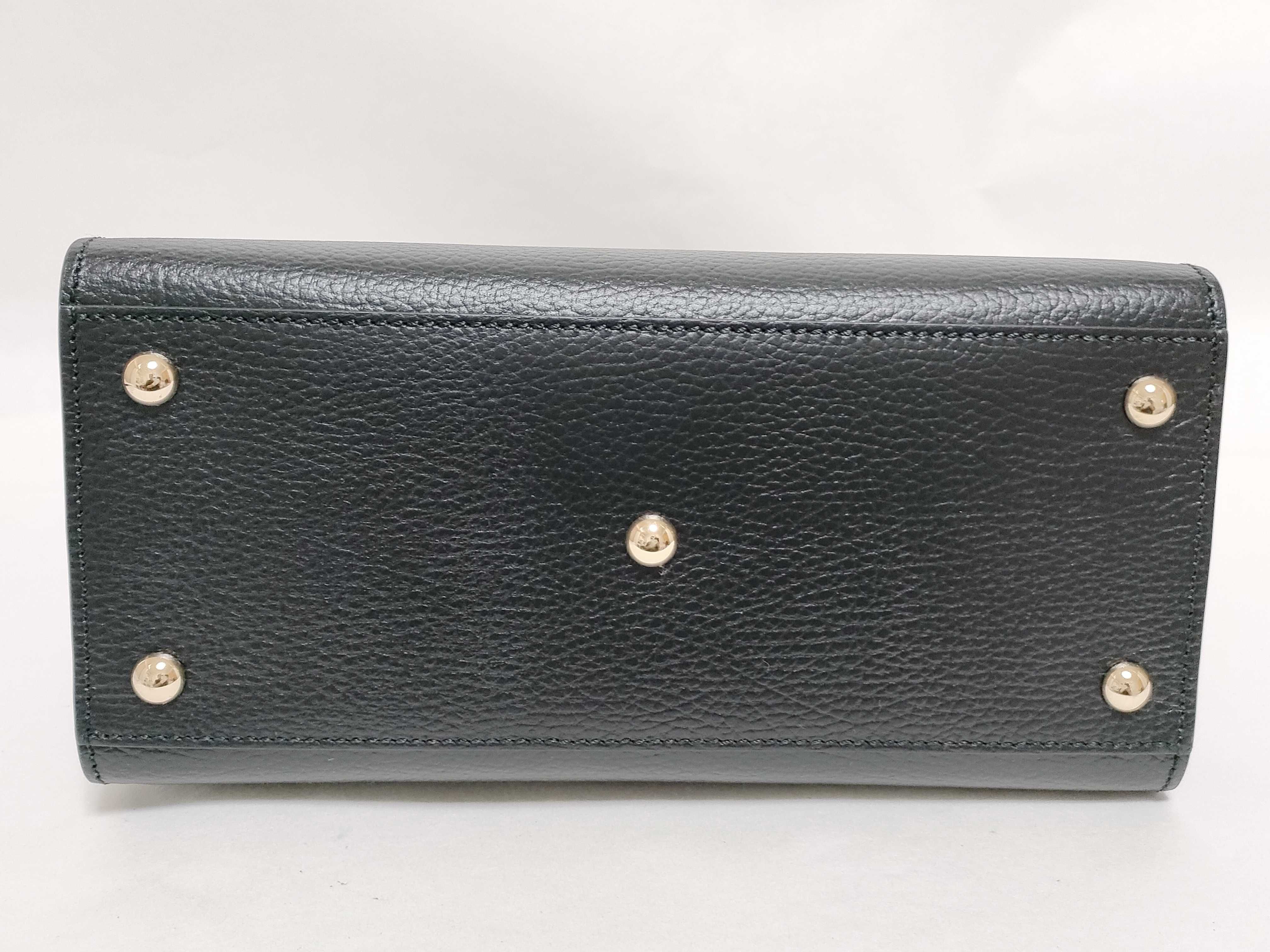Soho 2-Way Handbag 607722 Black Leather Shoulder Bag — view 9