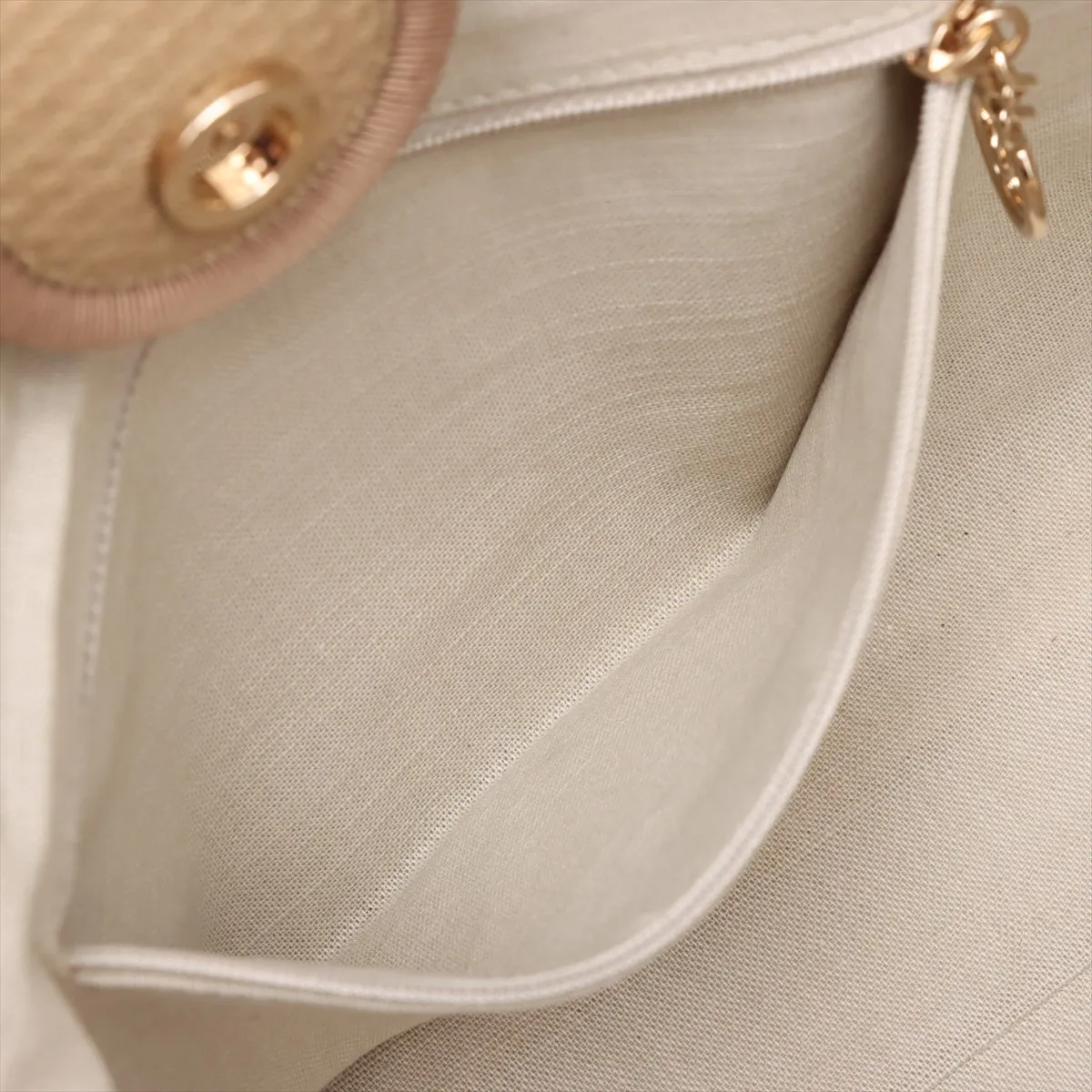 Deauville MM Canvas x Leather 2-Way Tote Bag, Beige, Gold Hardware, XCEEPAGJ, Random Plate — view 8
