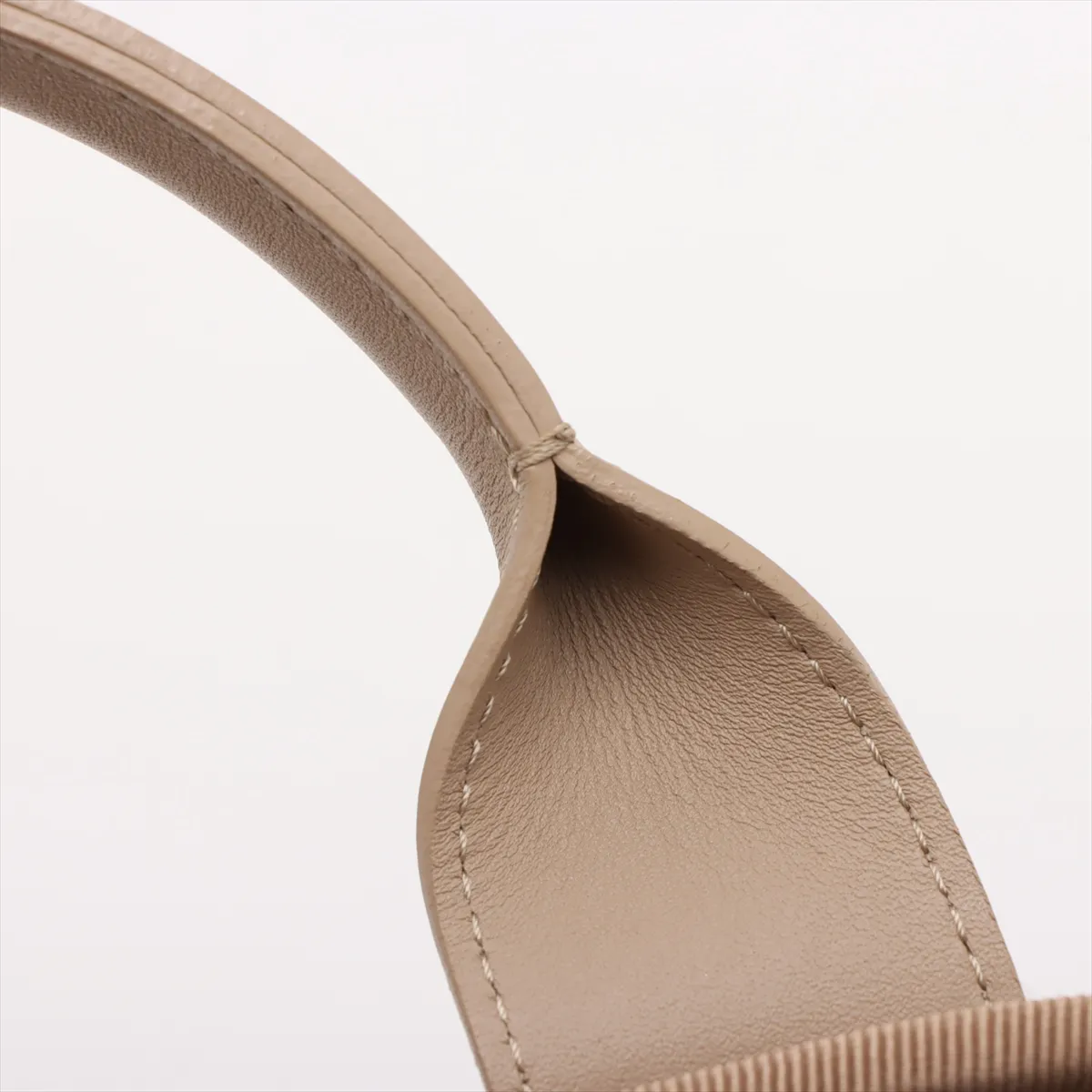 Deauville MM Canvas x Leather 2-Way Tote Bag, Beige, Gold Hardware, XCEEPAGJ, Random Plate — view 10